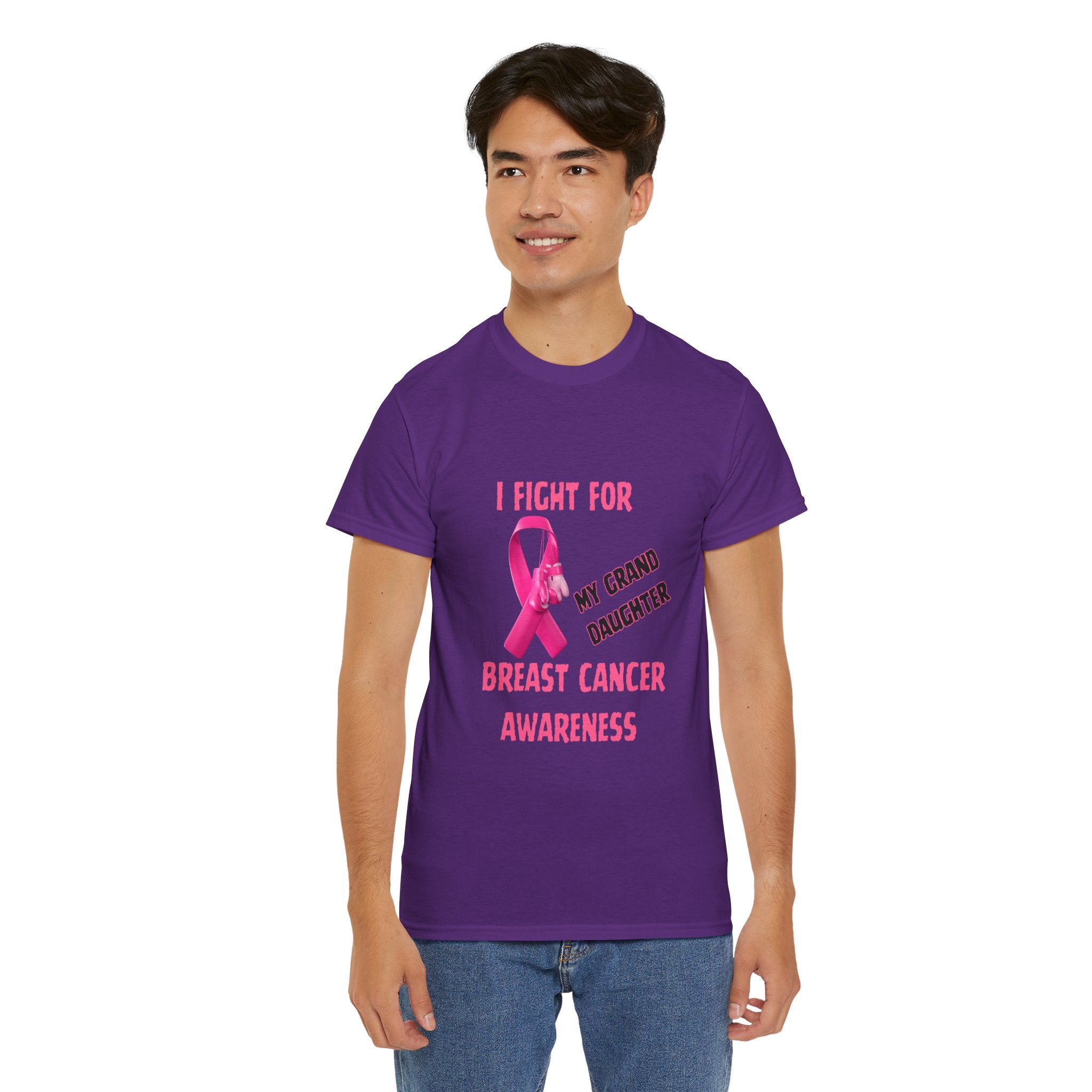 I Fight for My Granddaughter Pink Ribbon Tee