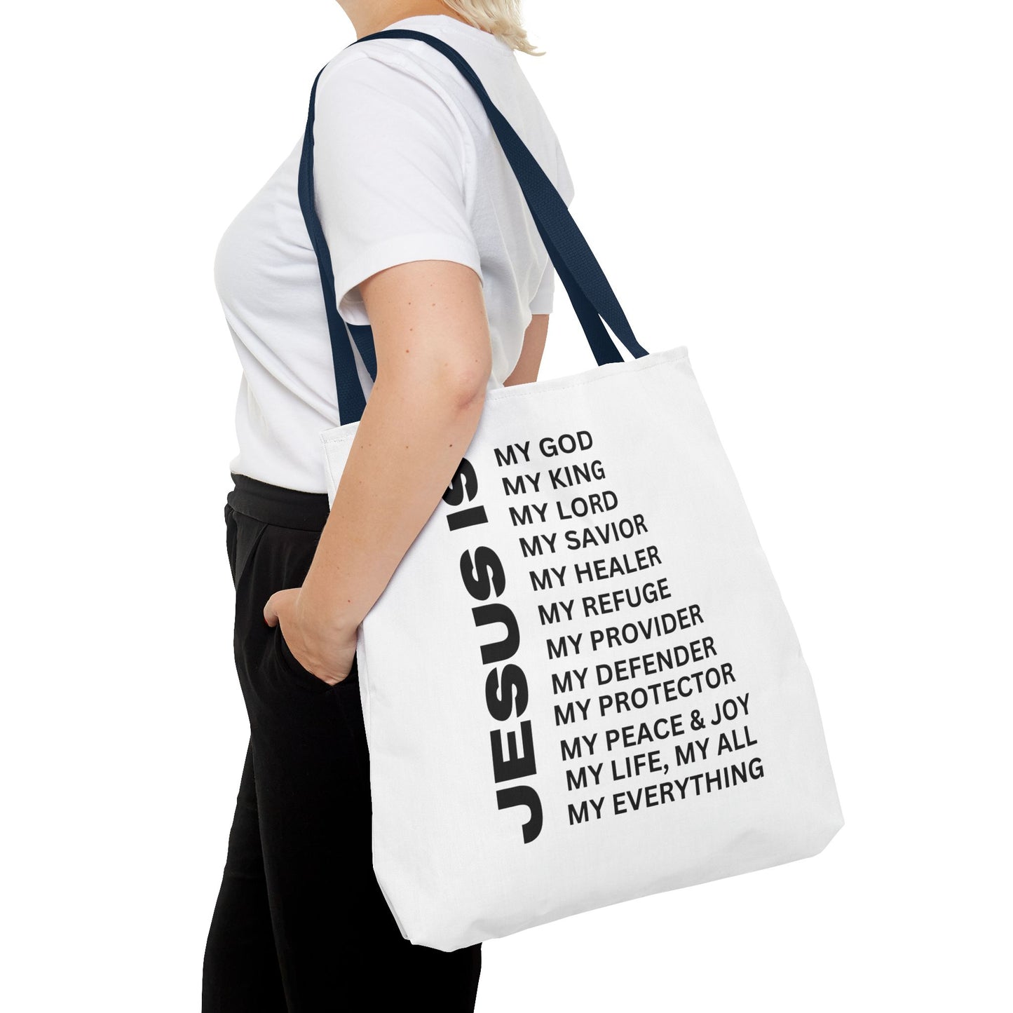 Christian JESUS IS Tote Bag - White
