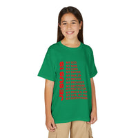 Christian JESUS IS Youth Short Sleeve - Red