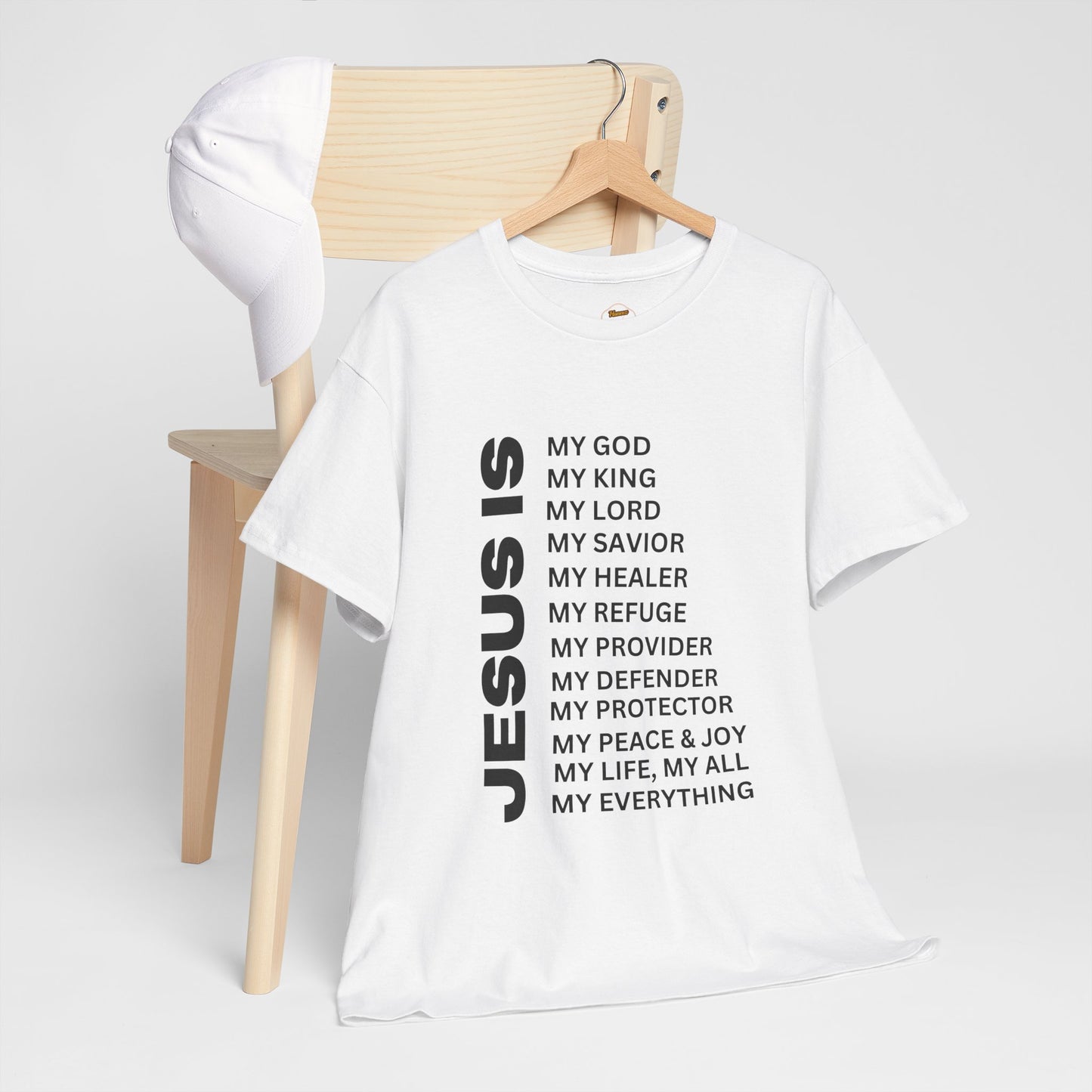 Christian JESUS IS T‑Shirt - Black