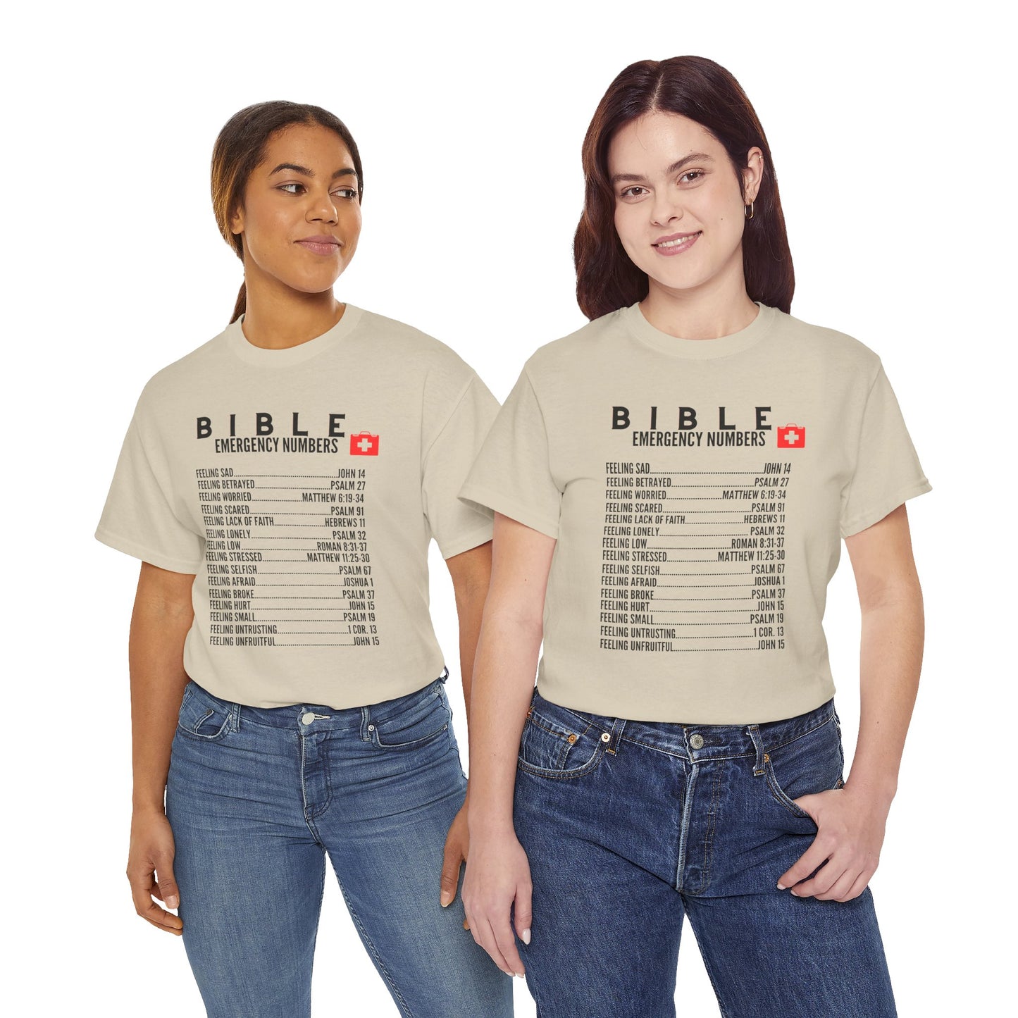 Bible Emergency Numbers Tee - Black