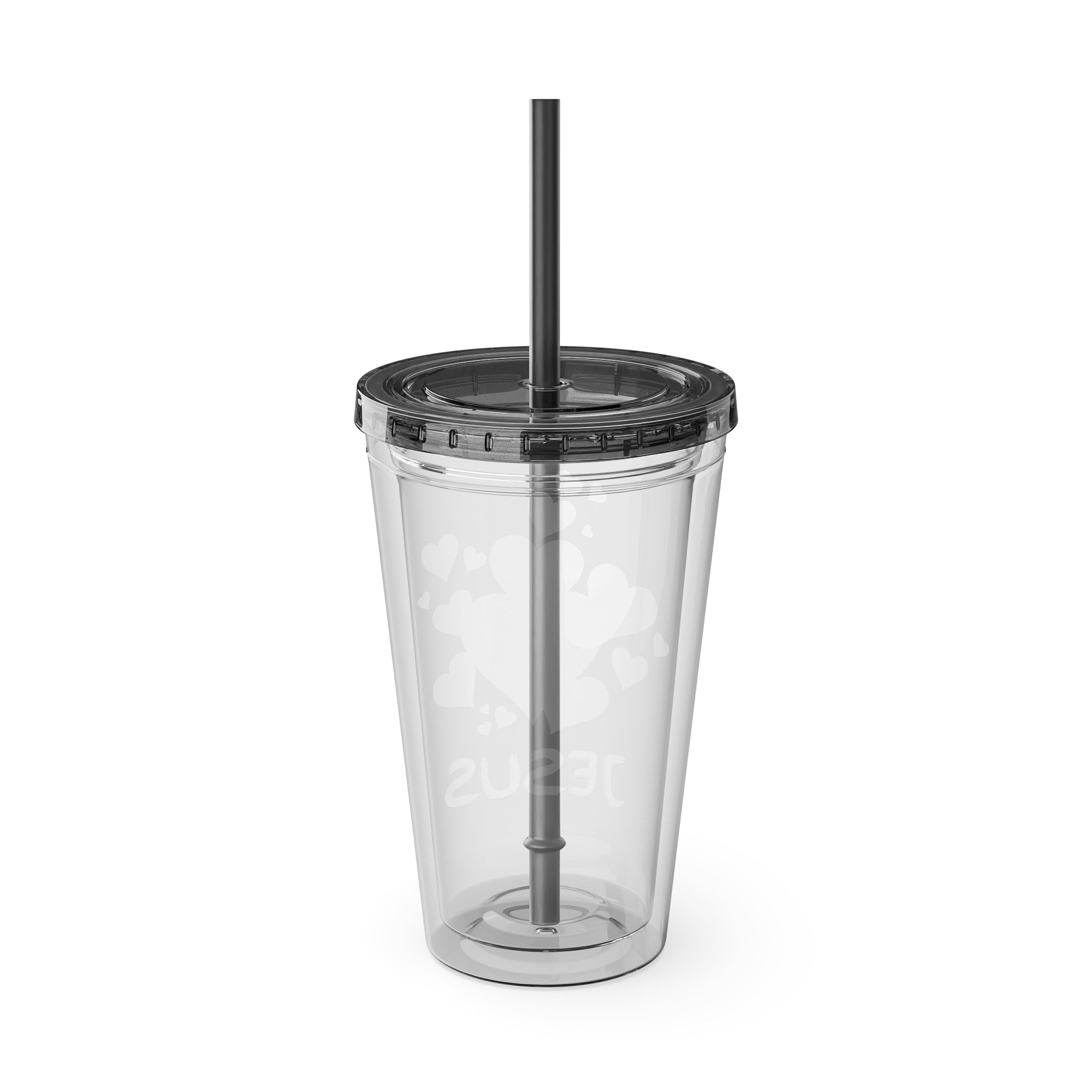 Jesus Heart Love 16oz Tumbler with Straw