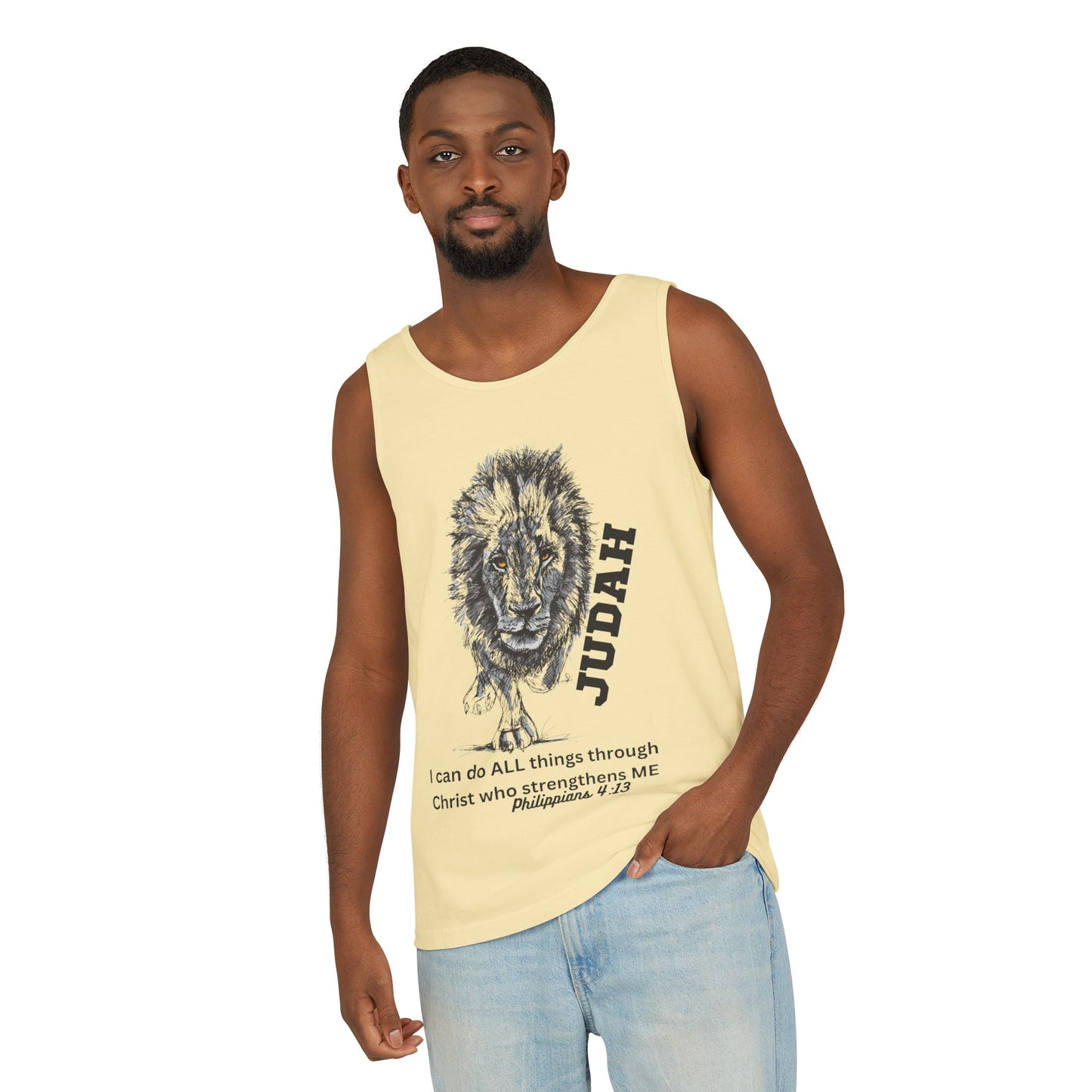Lion of Judah Tank Top - 'I Can Do All Things' Philippians 4:13