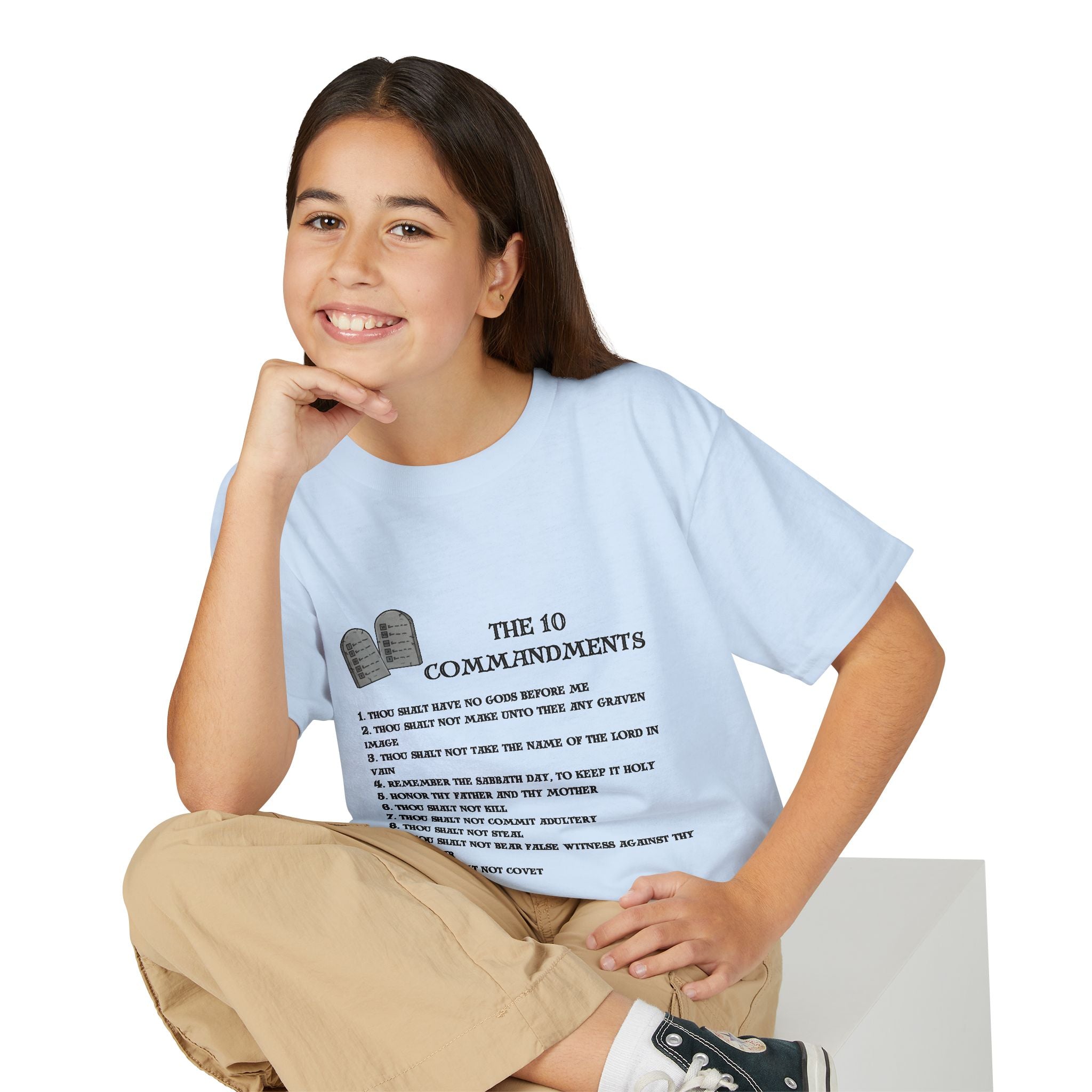 10 Commandments Youth T-shirt - Black
