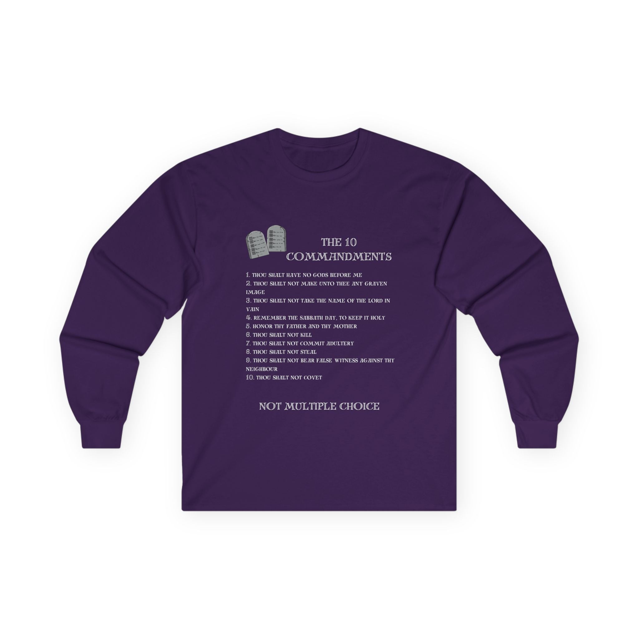 10 Commandments Long Sleeve - White
