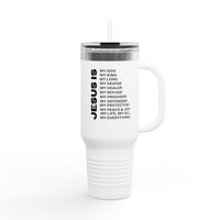 Christian JESUS IS Insulated Travel Mug, 40oz Black