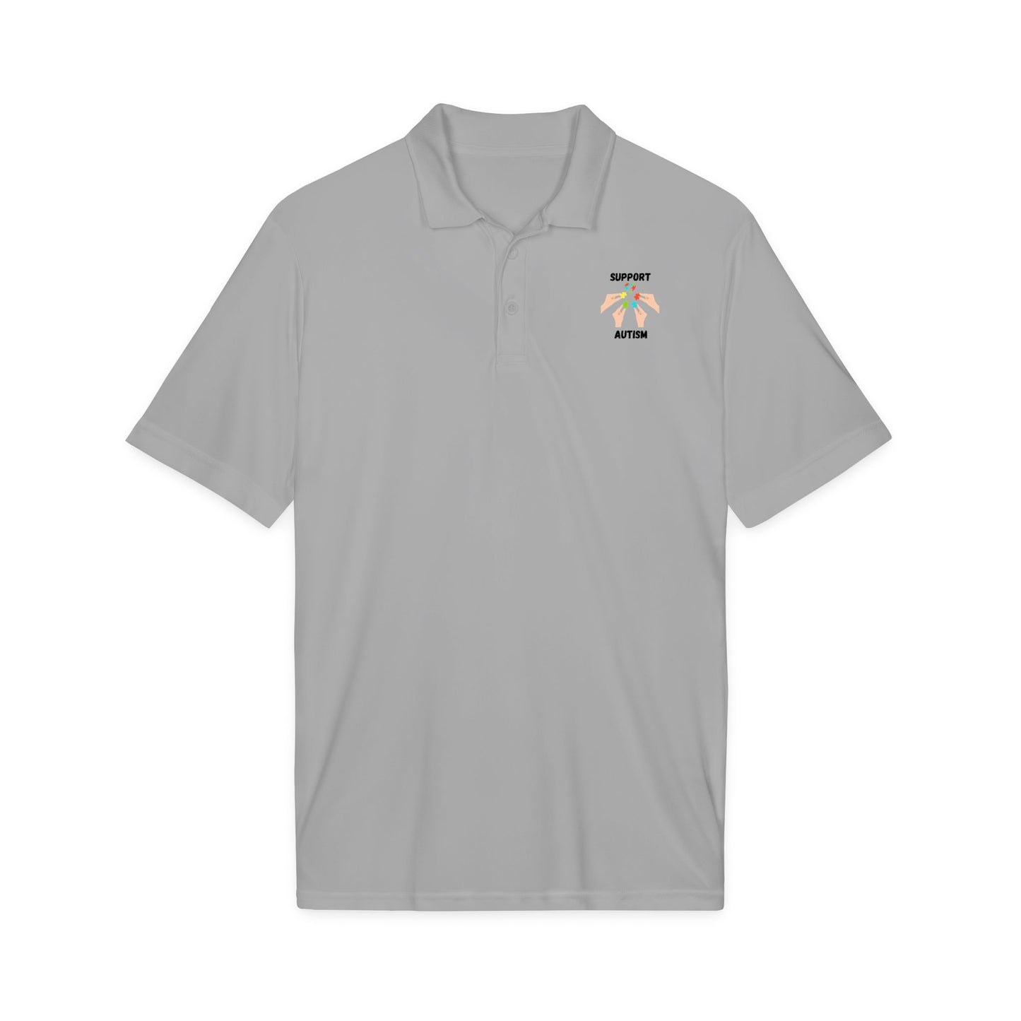 Support Autism Polo Shirt - Black