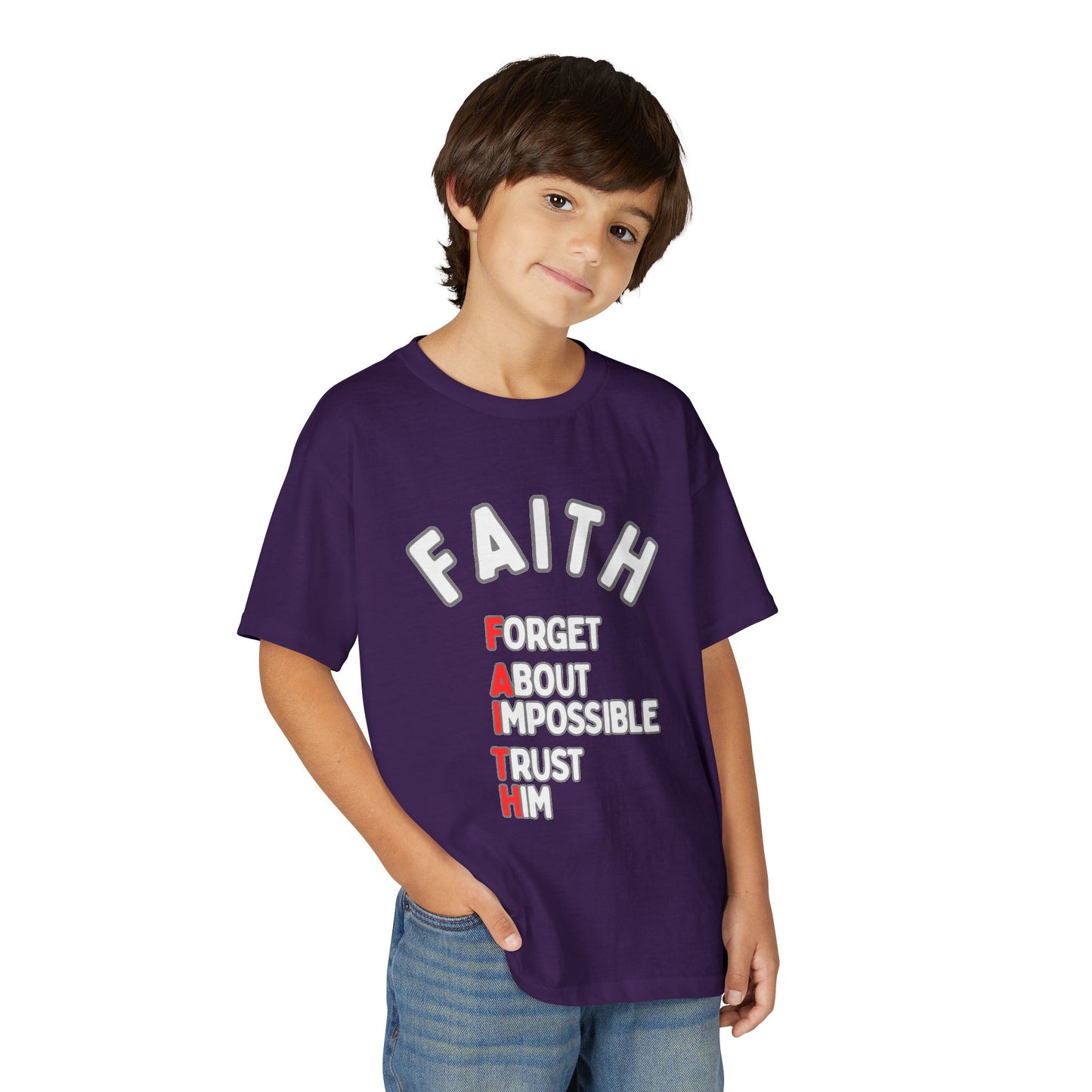 Forget About Impossible, Trust Him Youth Christian Tee