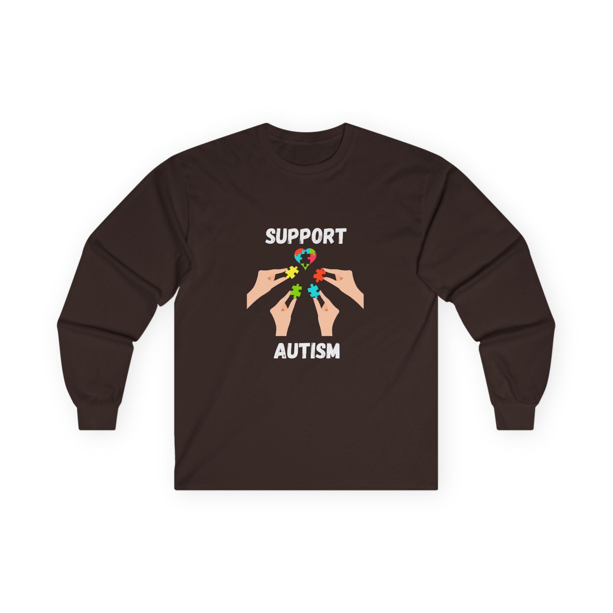 Puzzle Piece Hands Awareness Shirt - White