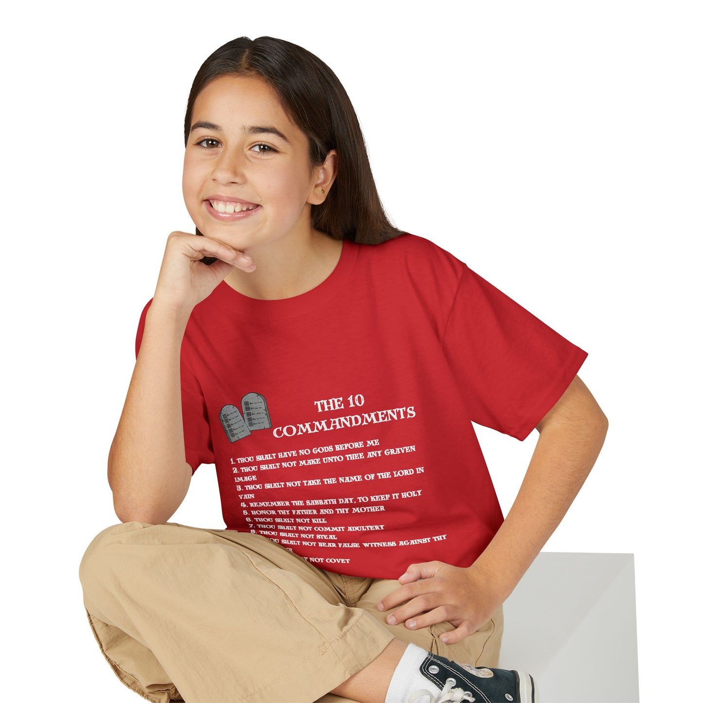 10 Commandments Youth T-shirt - White