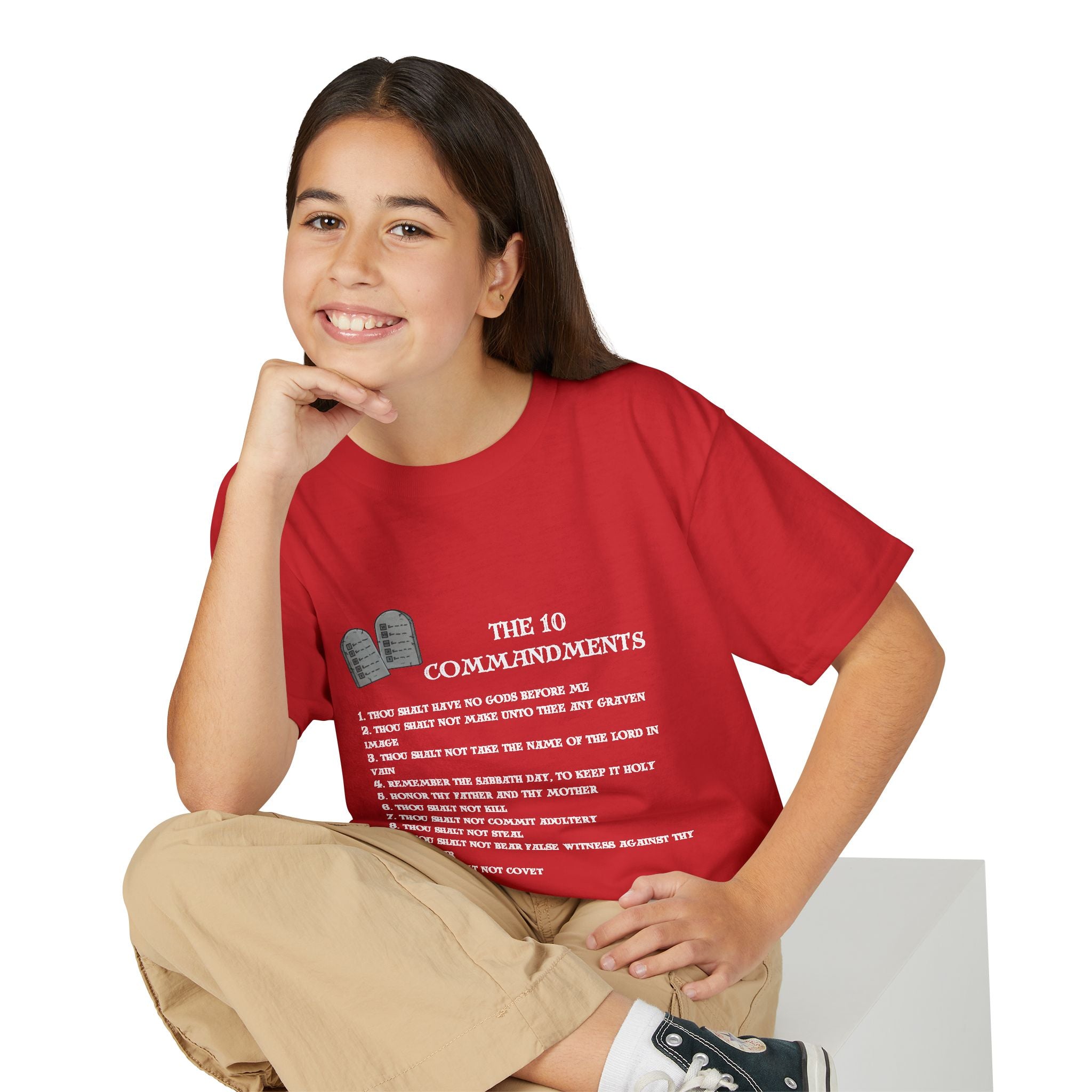10 Commandments Youth T-shirt - White