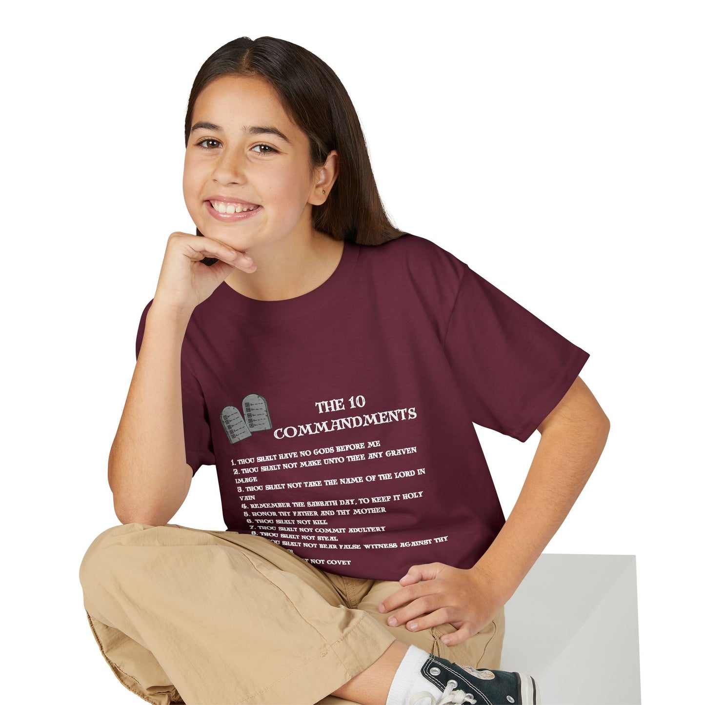 10 Commandments Youth T-shirt - White