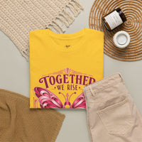 Together We Rise Breast Cancer Awareness T-Shirt — Fight Hope Cure Tee