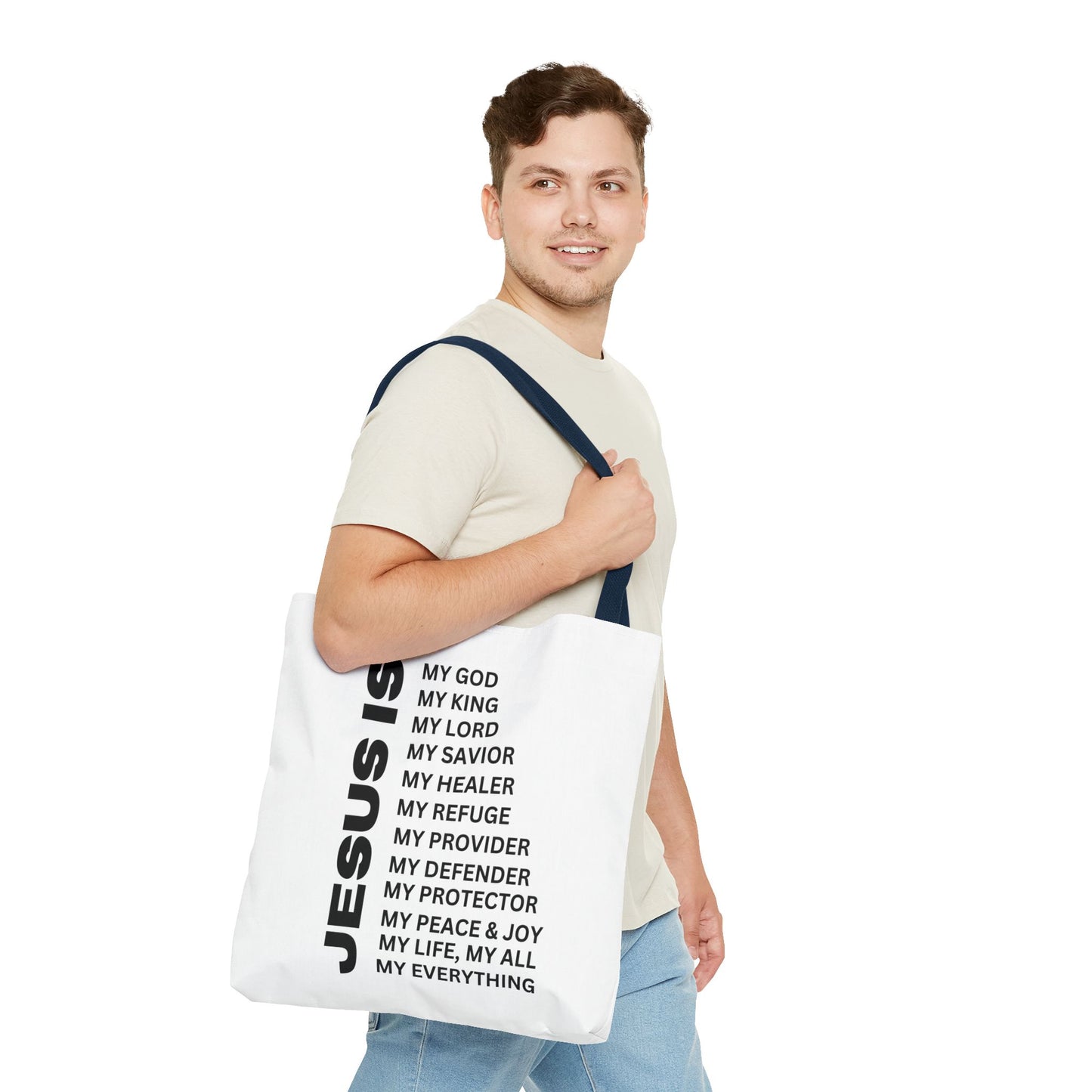 Christian JESUS IS Tote Bag - White