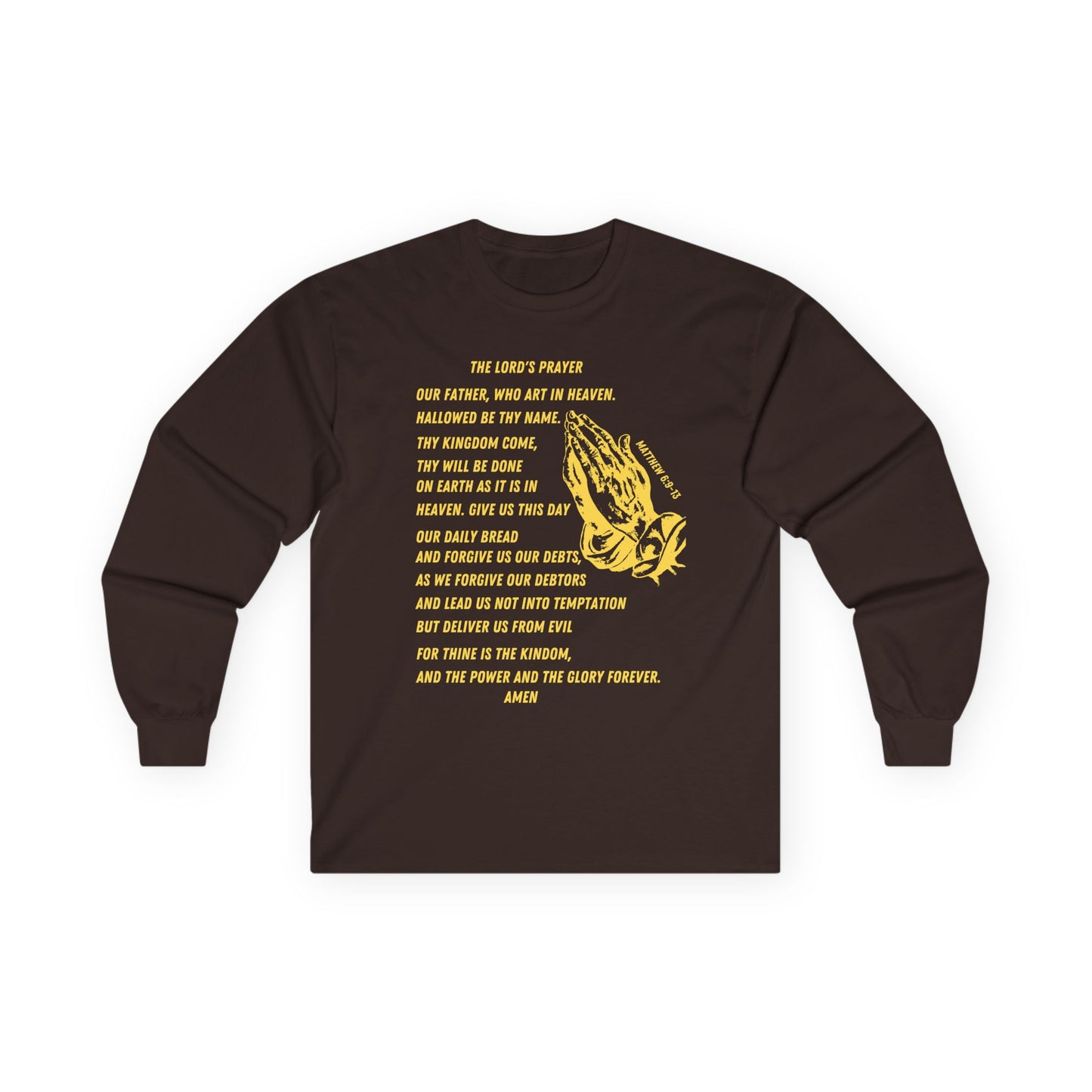 The Lord's Prayer Long Sleeve Tee - Gold