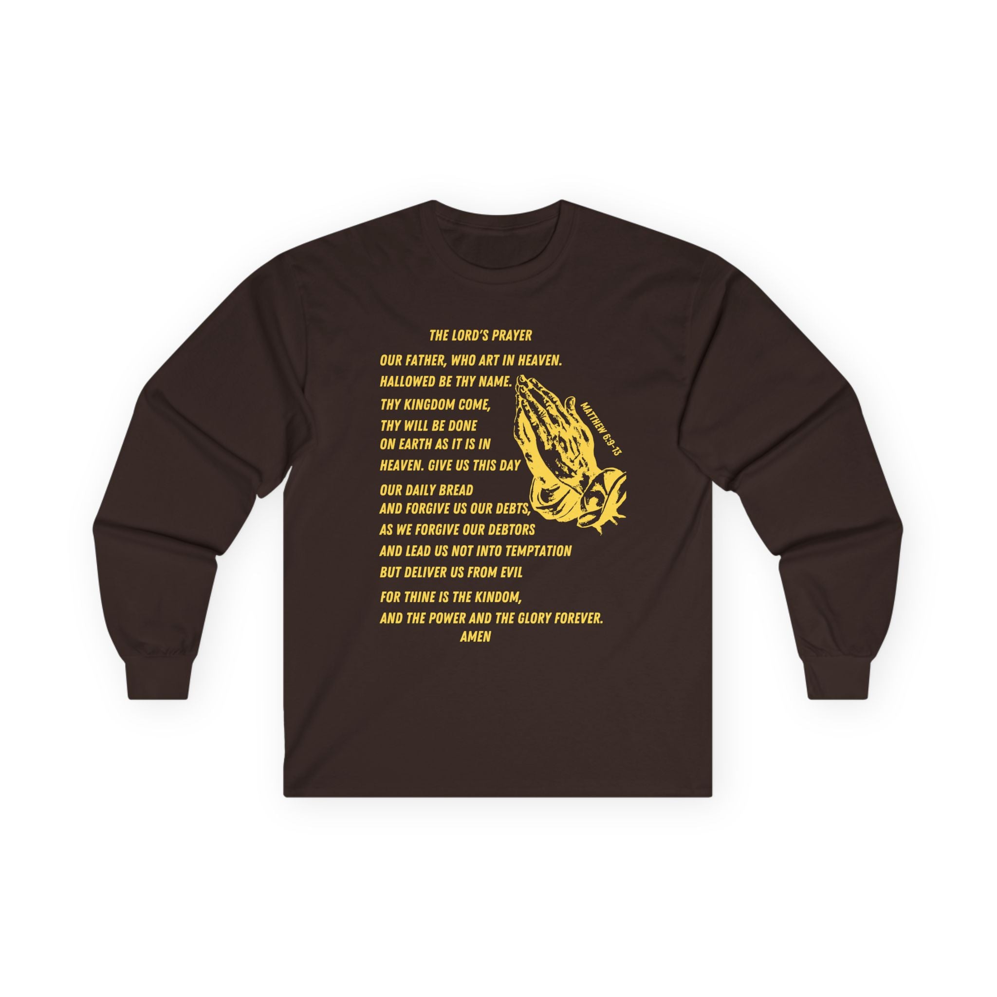 The Lord's Prayer Long Sleeve Tee - Gold