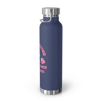 Breast Cancer Awareness "We Fight Together" Pink Ribbon 22oz Insulated Water Bottle