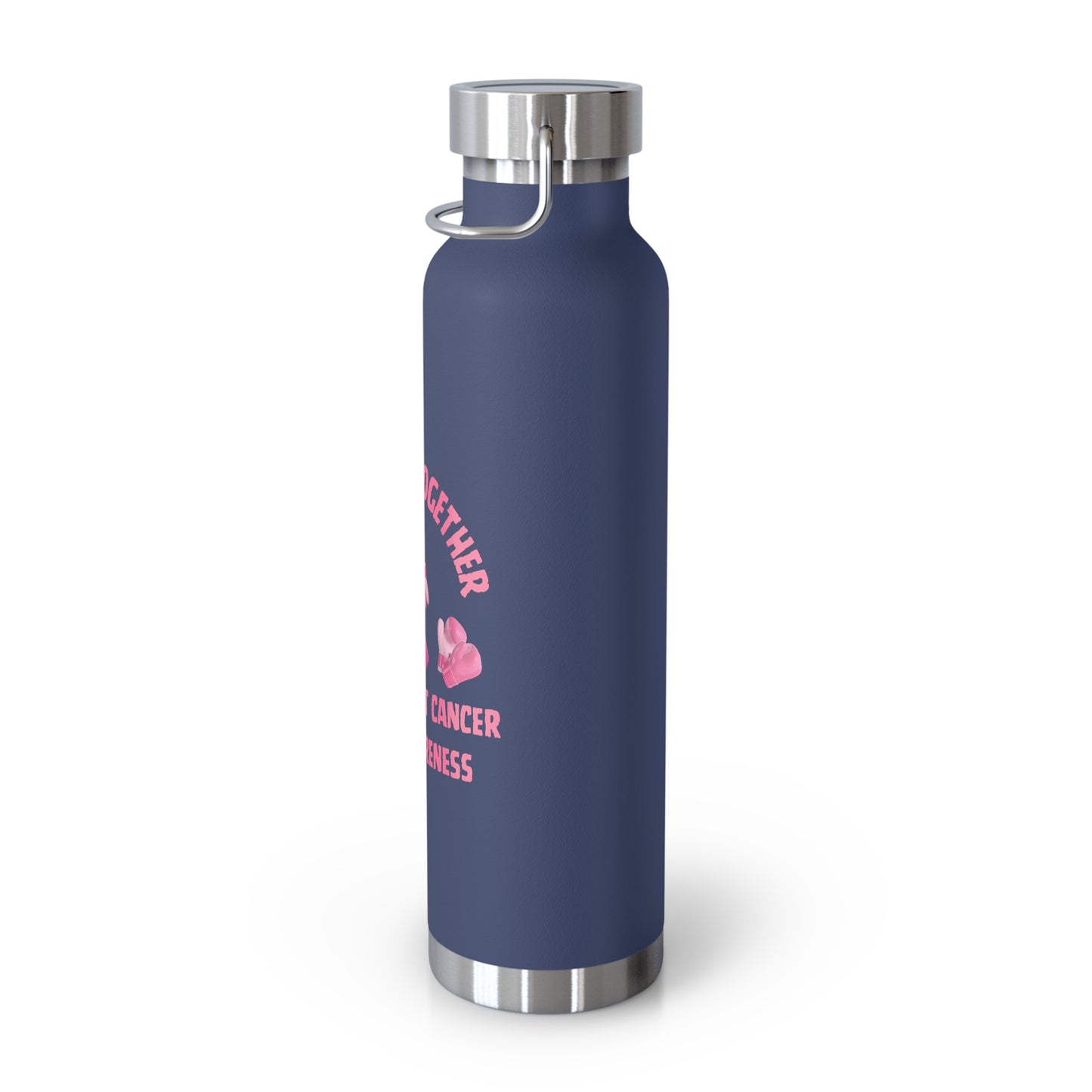 Breast Cancer Awareness "We Fight Together" Pink Ribbon 22oz Insulated Water Bottle