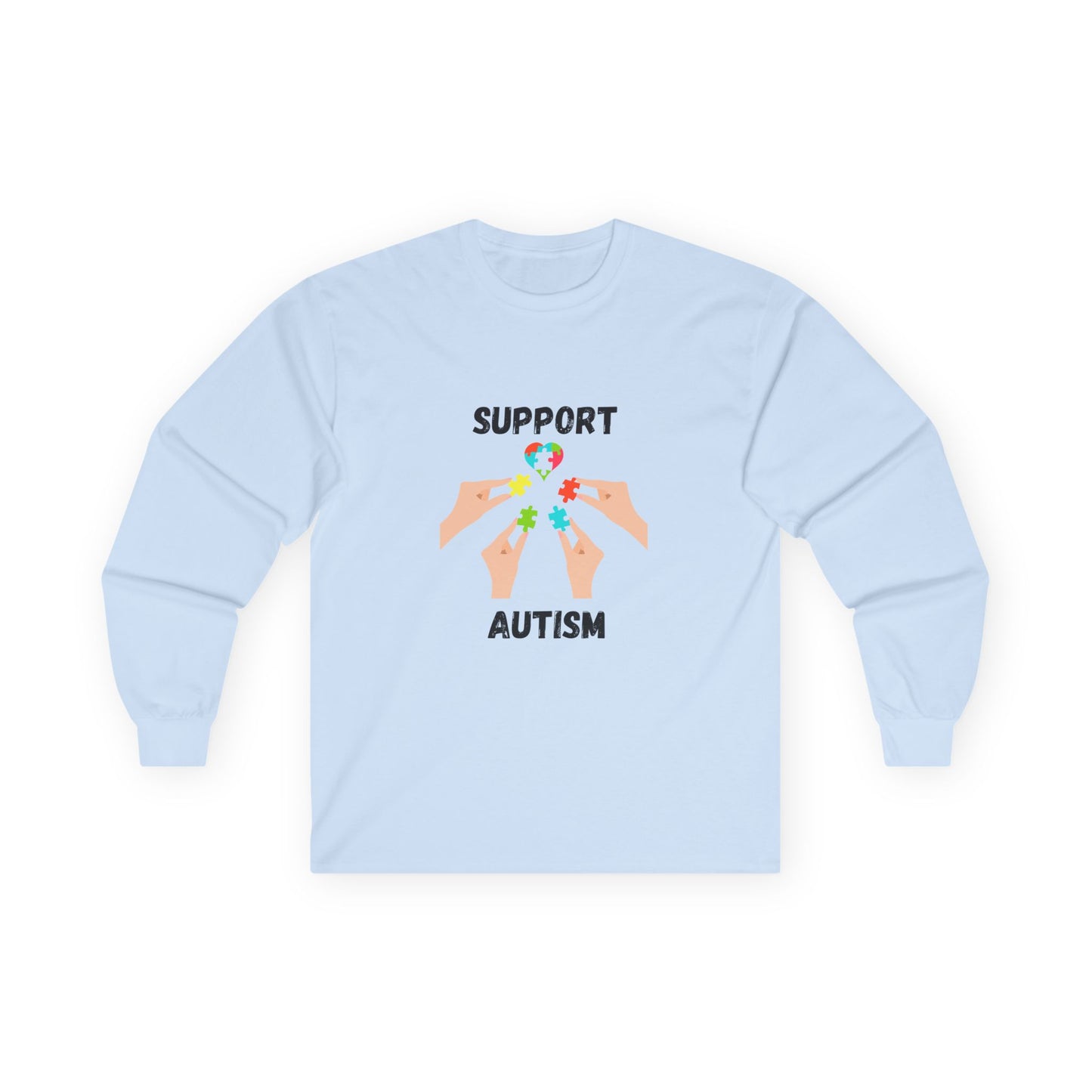 Puzzle Piece Hands Awareness Shirt - Blk