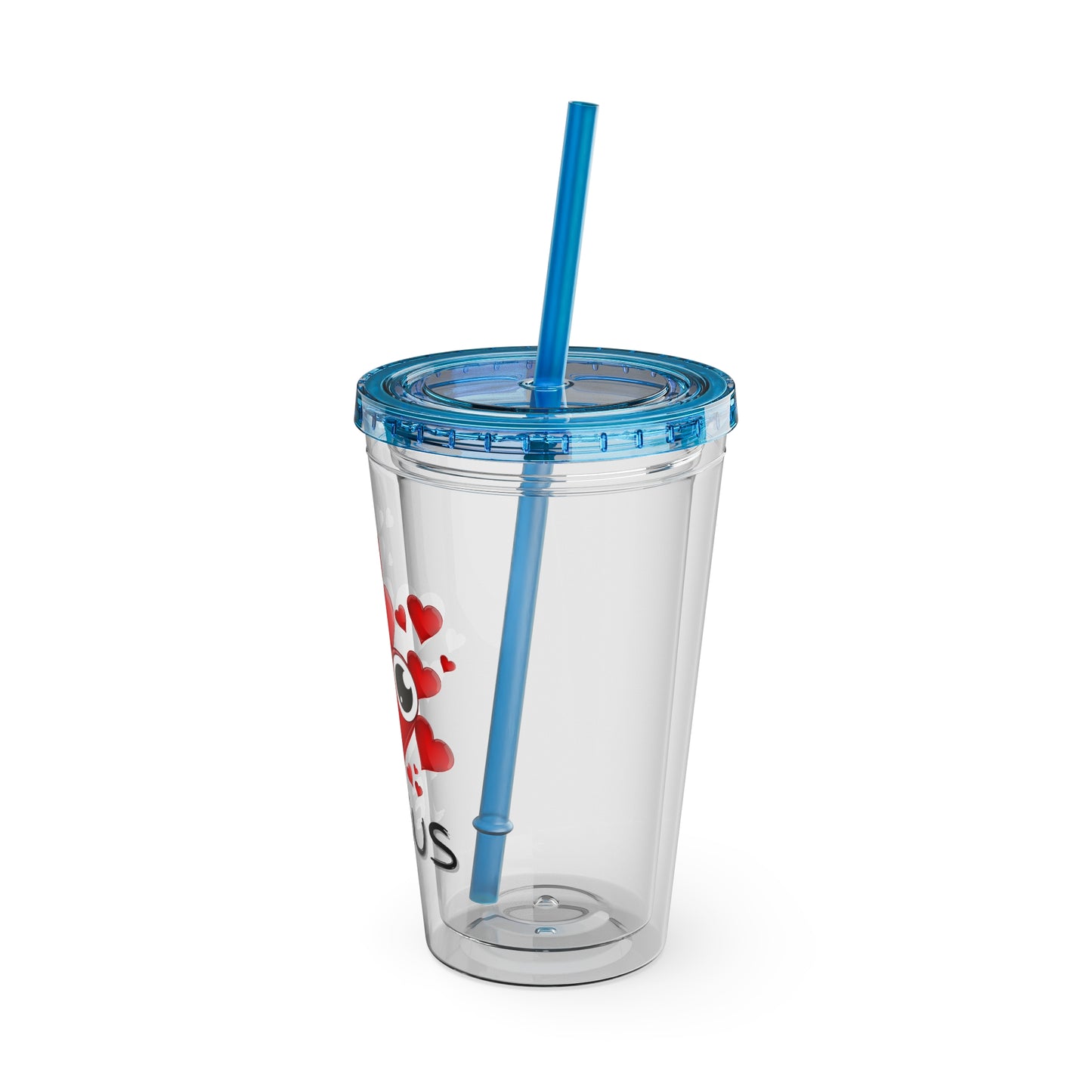 Jesus Heart Love 16oz Tumbler with Straw
