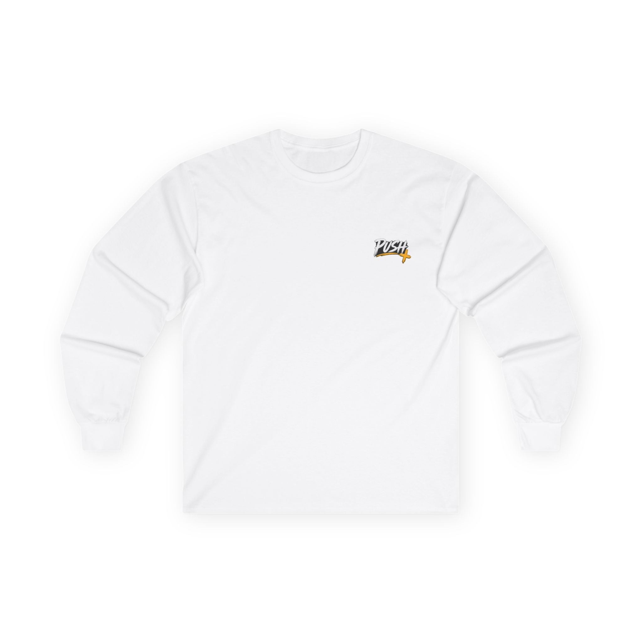 PUSH: Pray Until Something Happens Long Sleeve T-shirt front/back