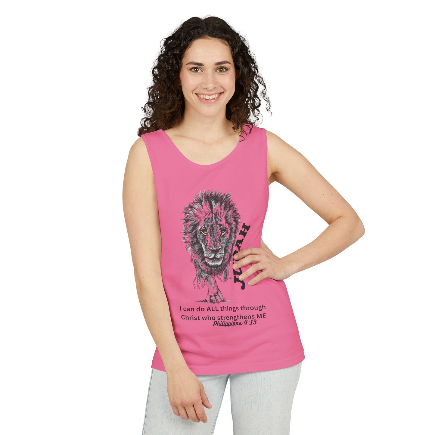 Lion of Judah Tank Top - 'I Can Do All Things' Philippians 4:13