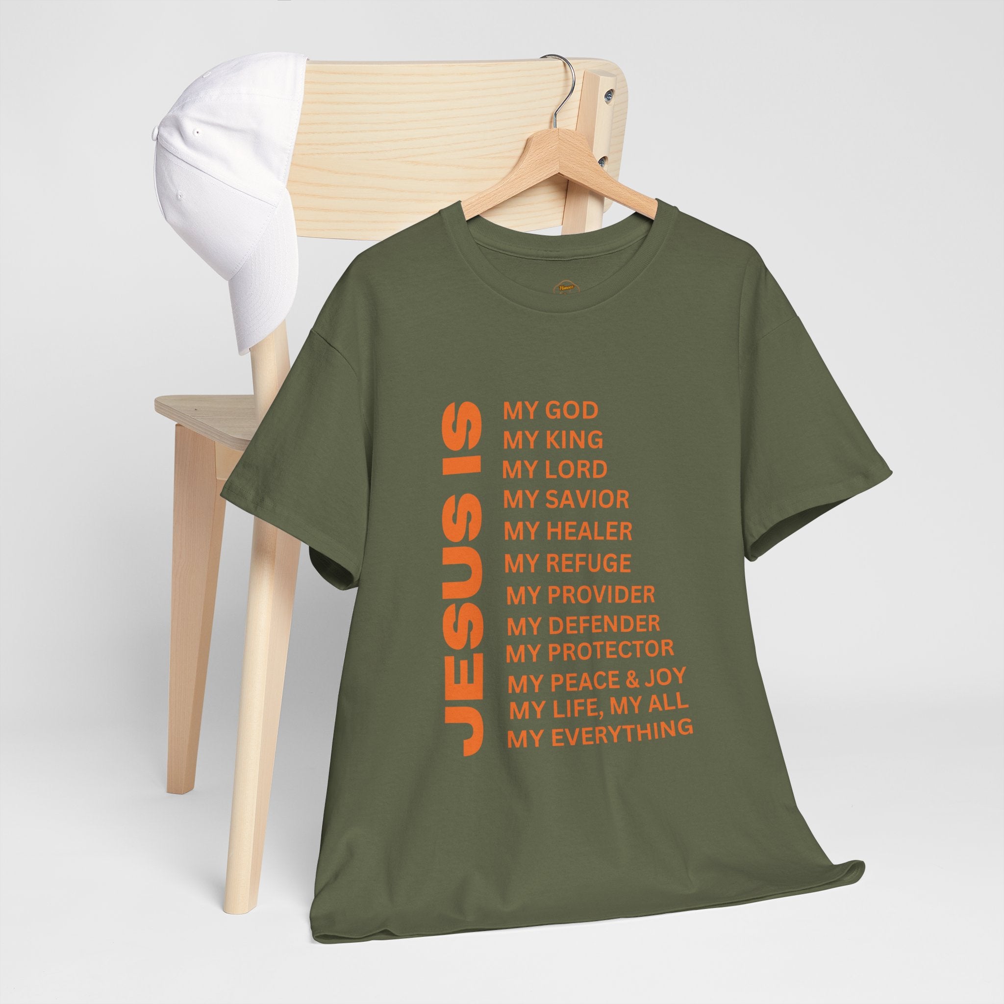Christian JESUS IS T‑Shirt - Orange