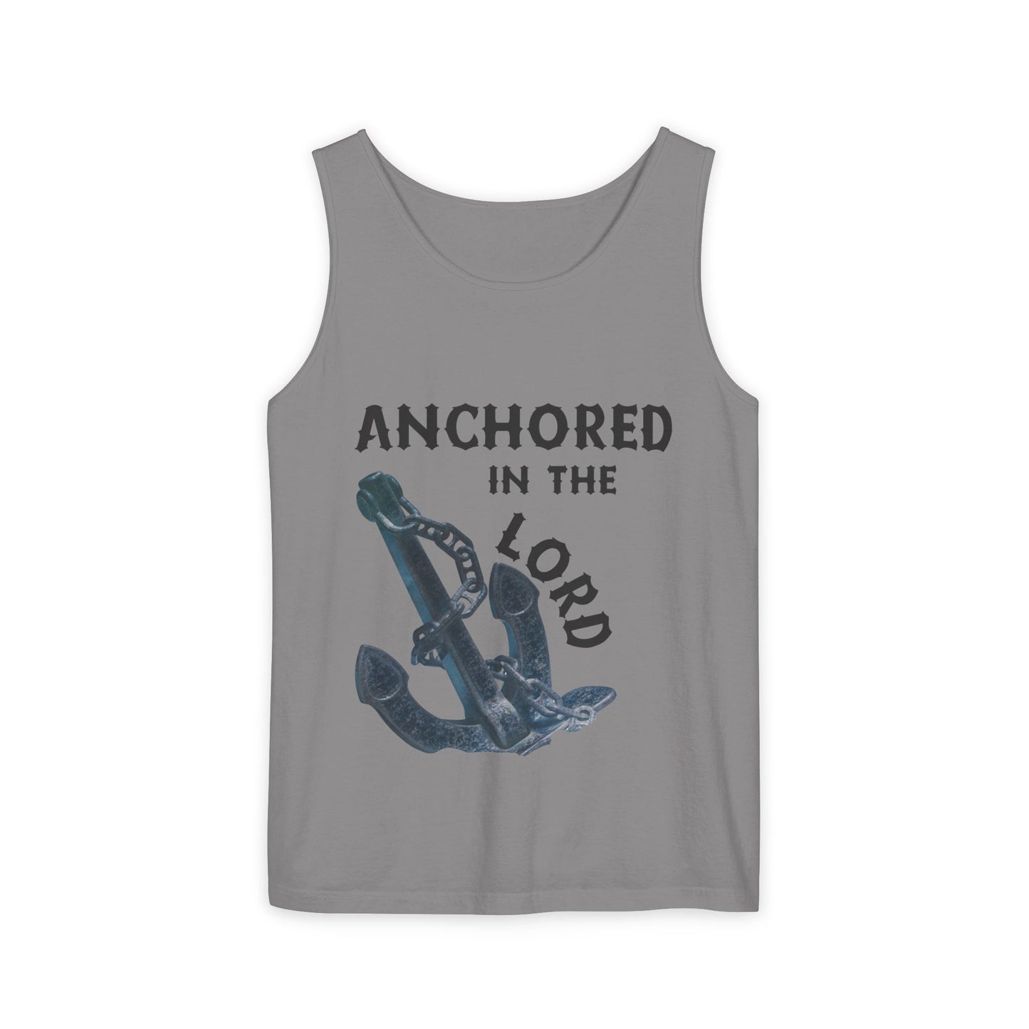 Anchored in the Lord Tank Top - Black