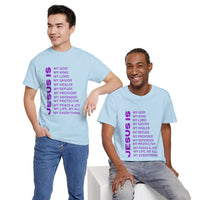 Christian JESUS IS T-shirt - Purple