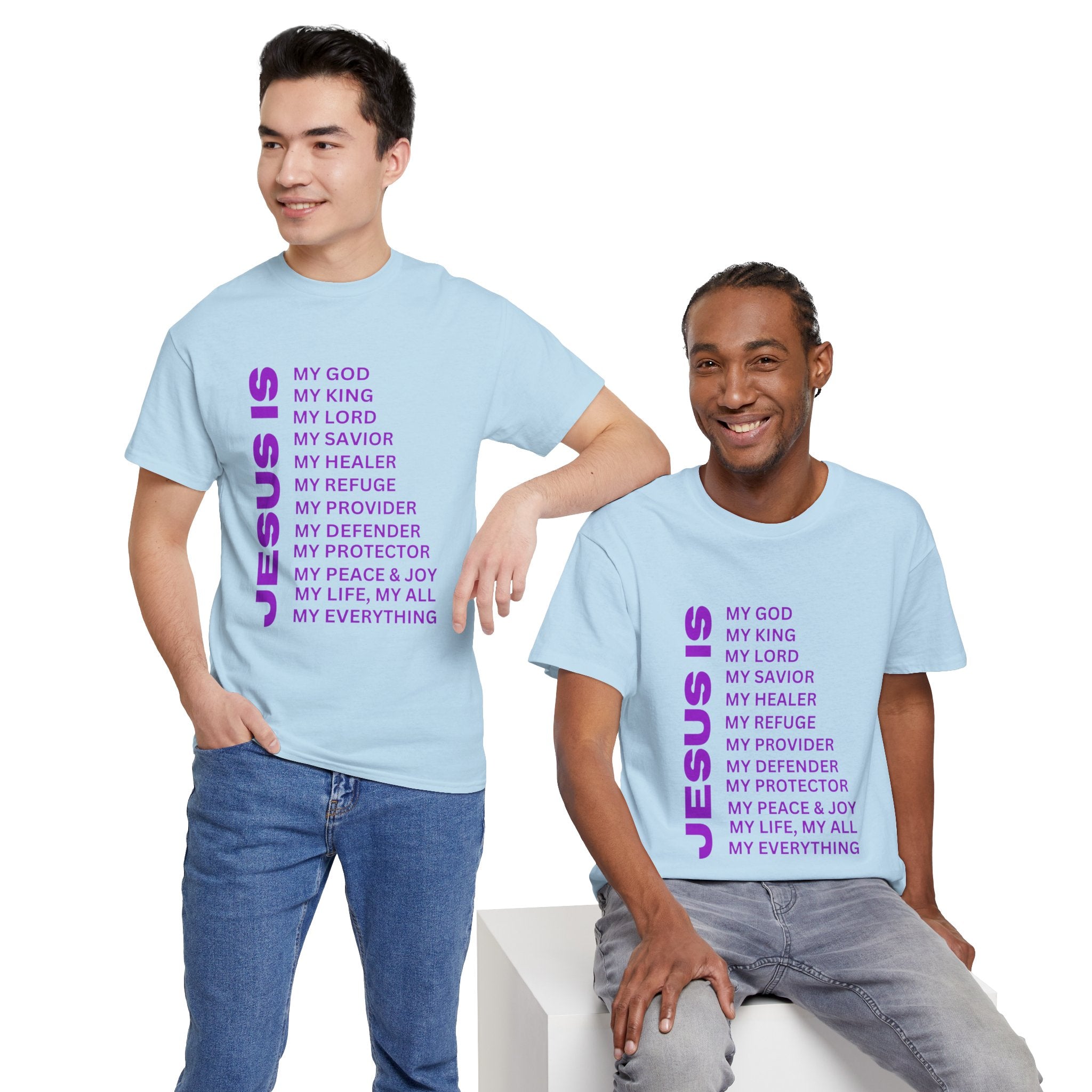 Christian JESUS IS T-shirt - Purple