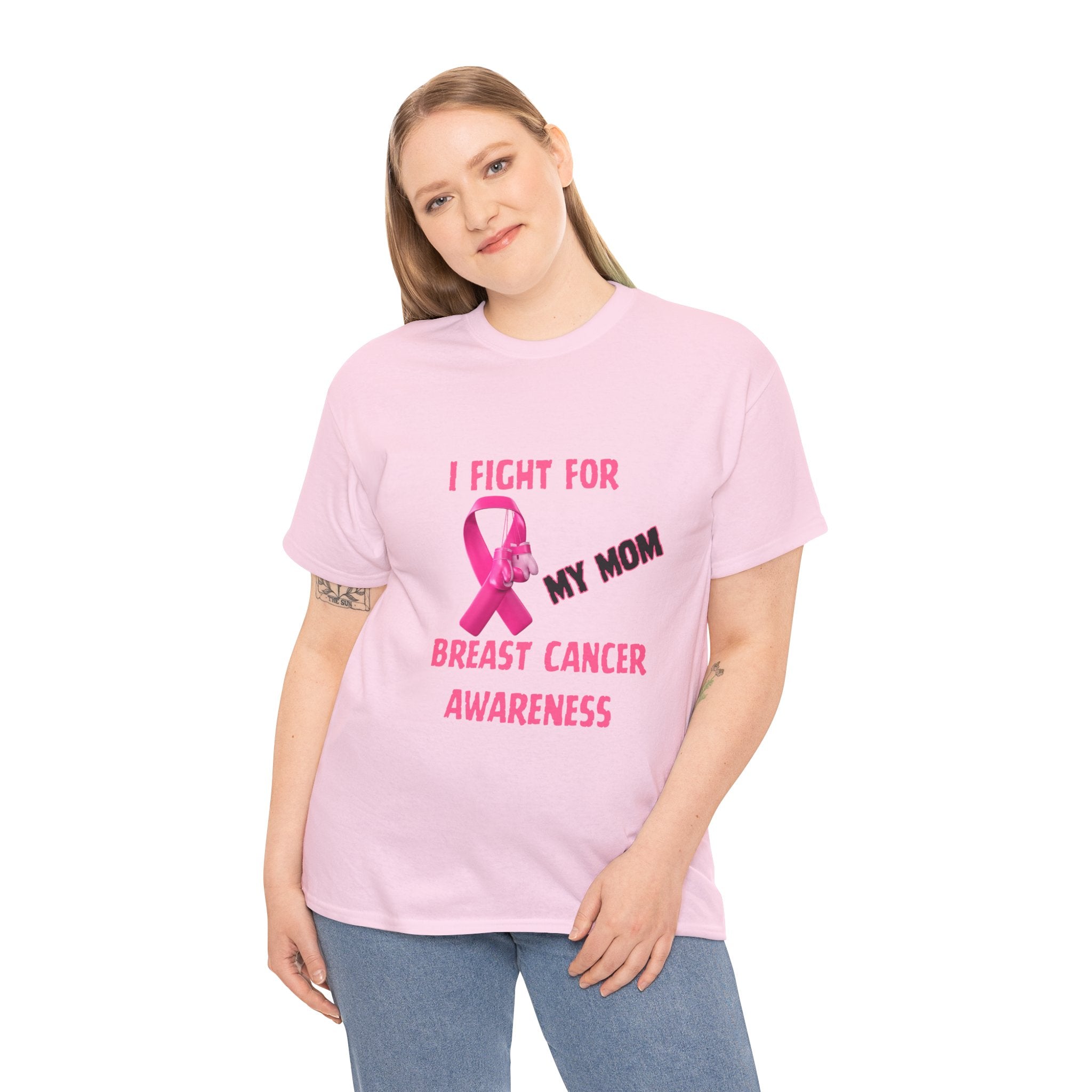 I Fight for My Mom Pink Ribbon Shirt