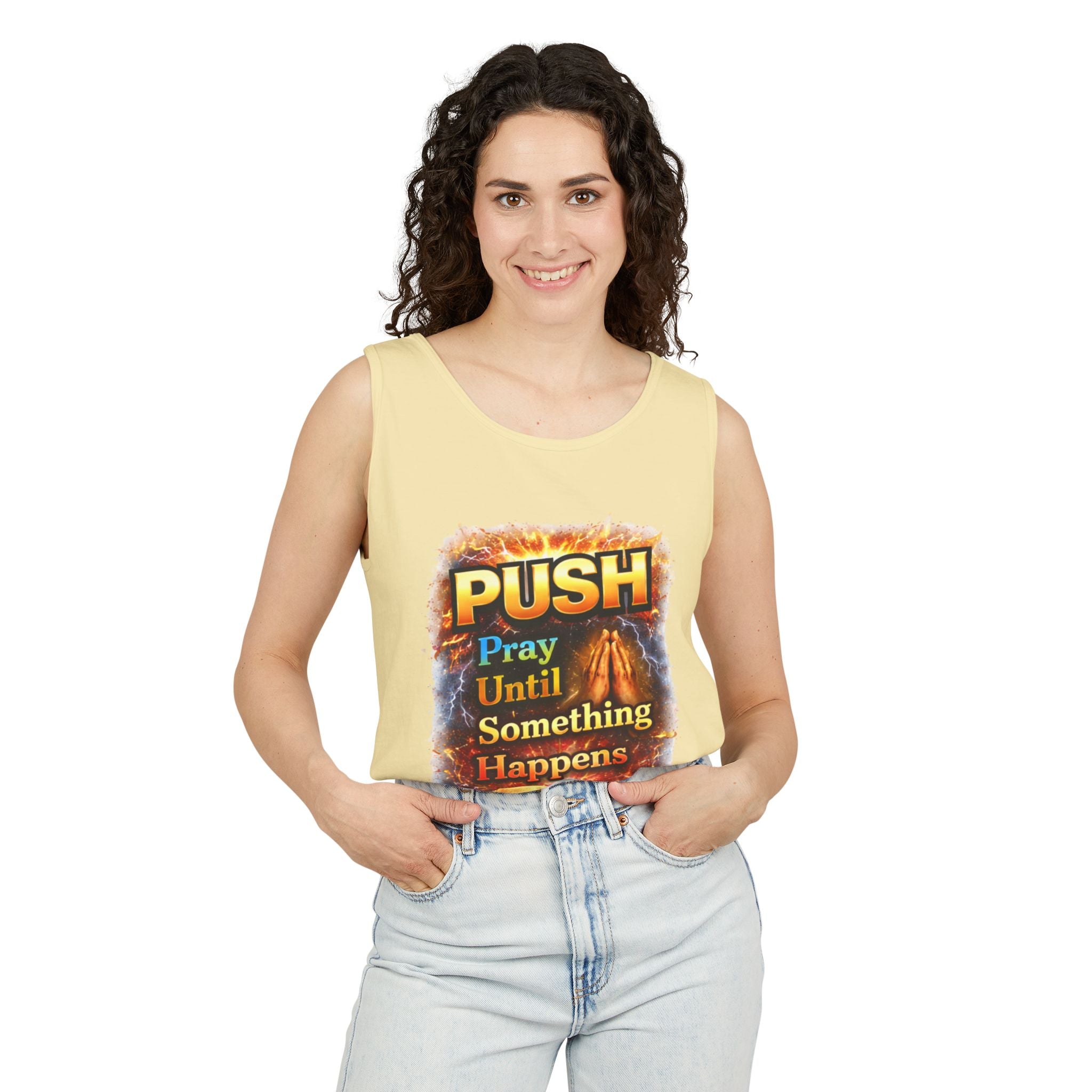 Push: Pray Until Something Happens Tank - Bible