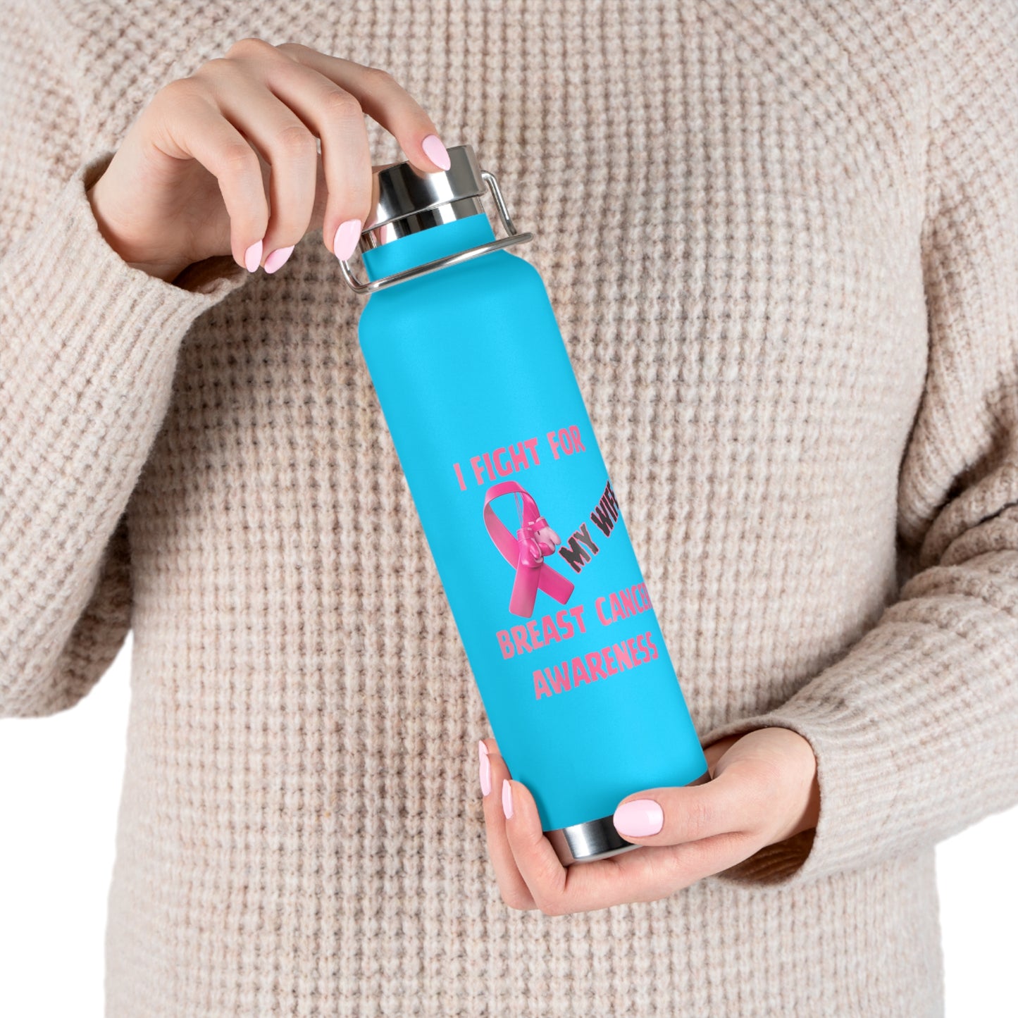 I Fight For My Wife 22oz Insulated Water Bottle
