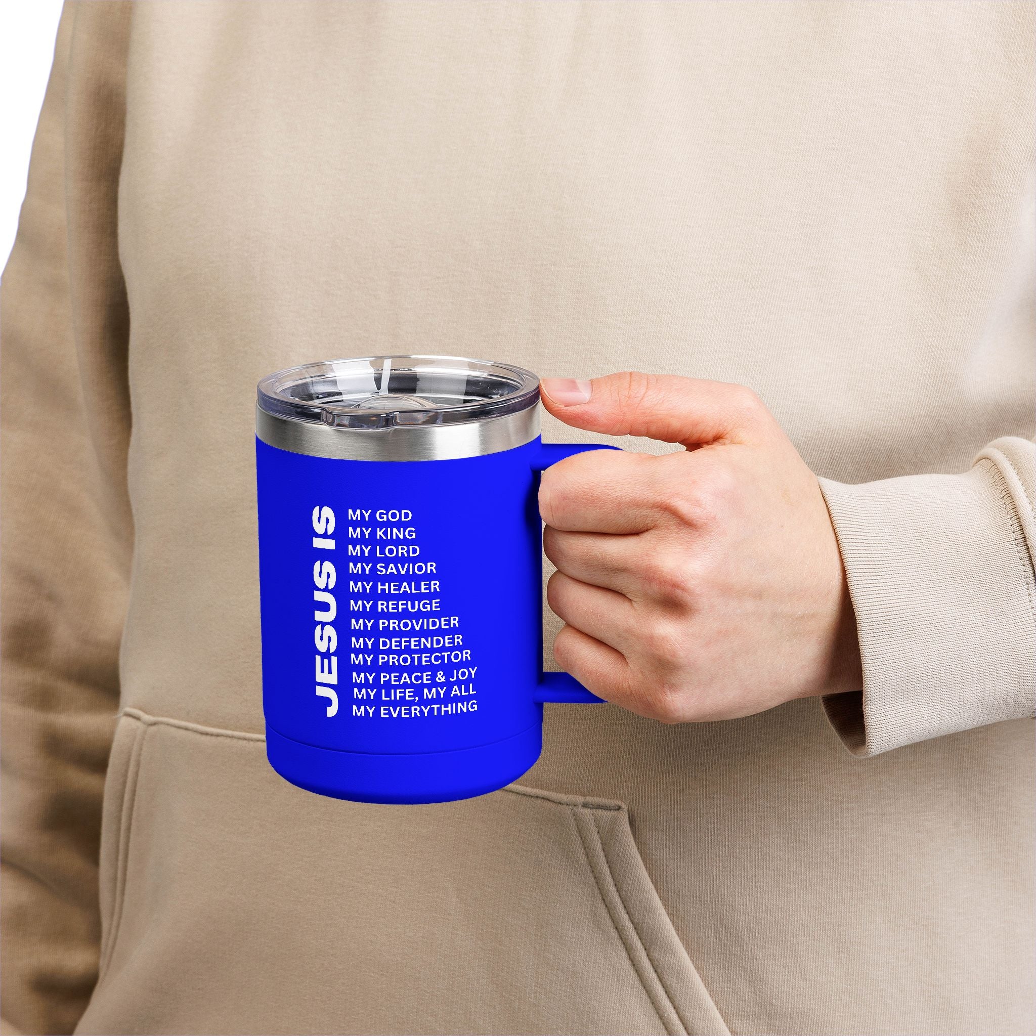 Christian Jesus Is 15oz Tumbler - White