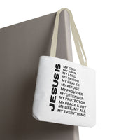 Christian JESUS IS Tote Bag - White