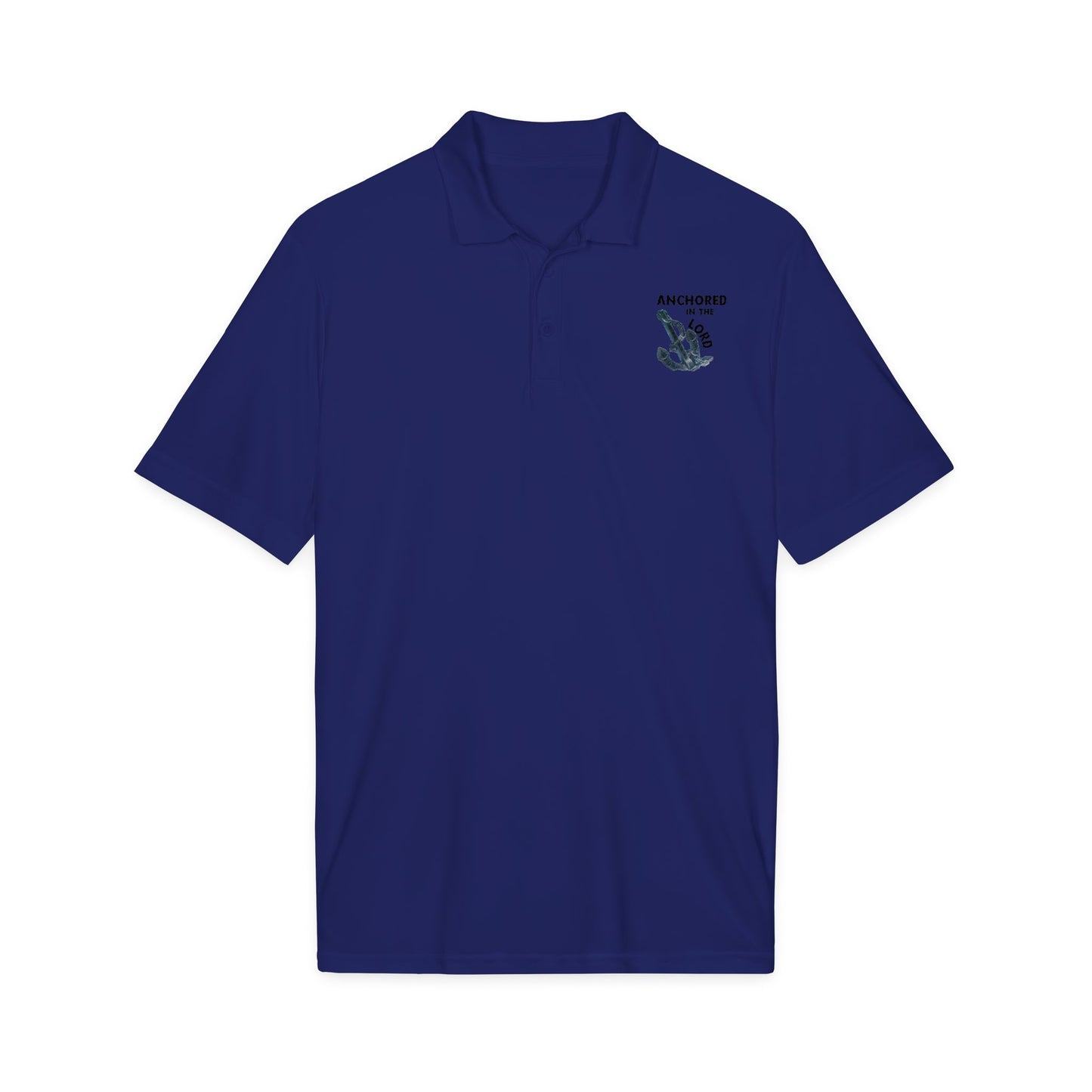 Anchored In The Lord Polo - Black