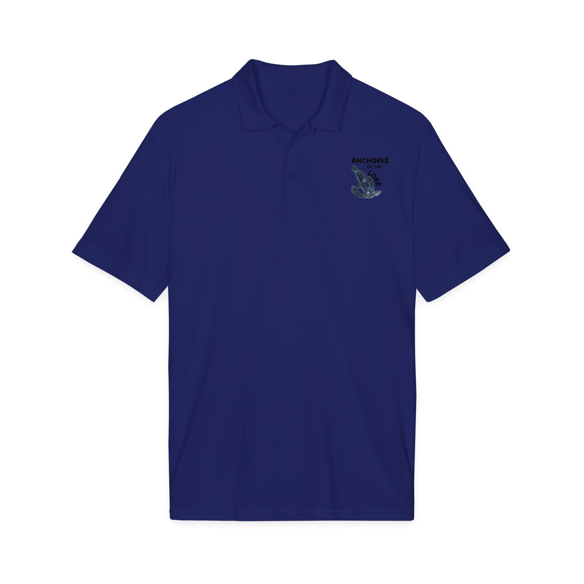 Anchored In The Lord Polo - Black
