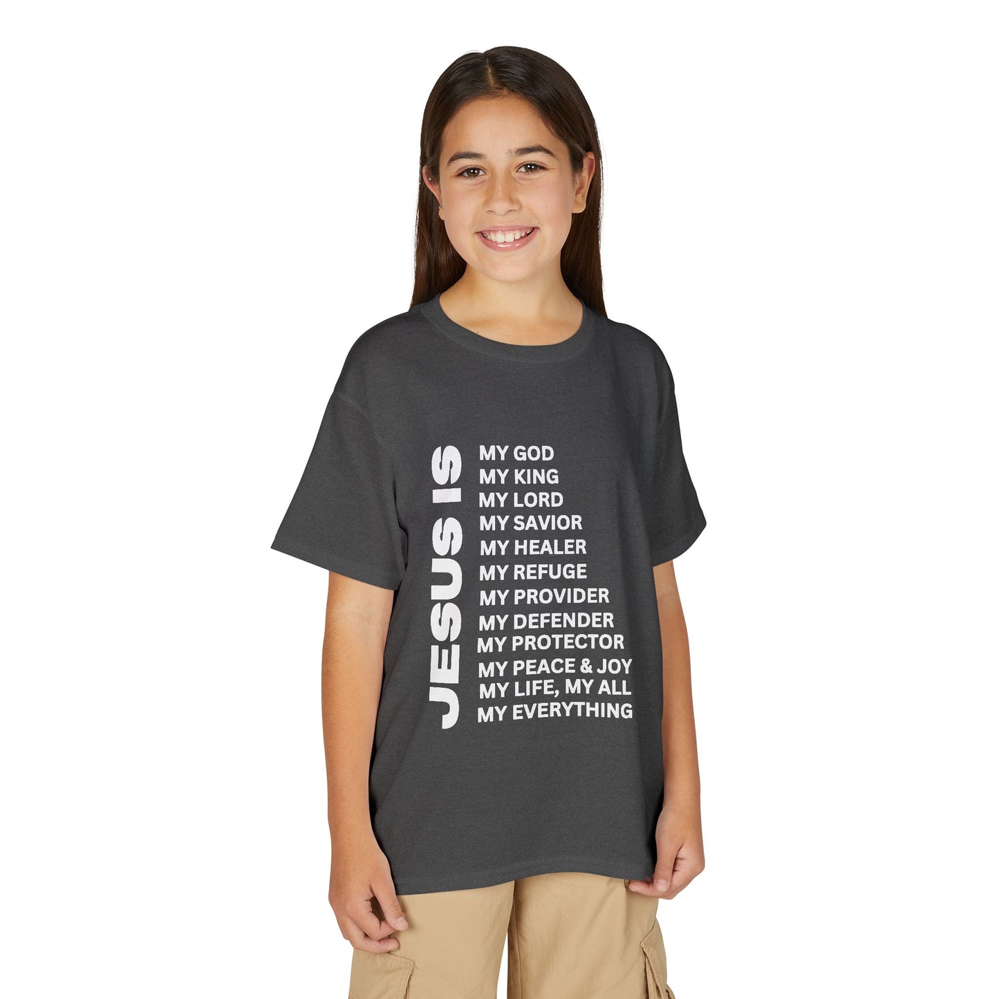 Christian JESUS IS Youth Short Sleeve - White