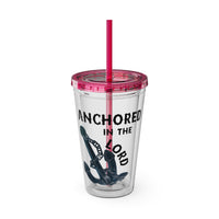 Anchored in the Lord 16oz Tumbler with Straw