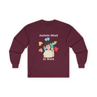 Autistic Mind At Work Long Sleeve Tee — White