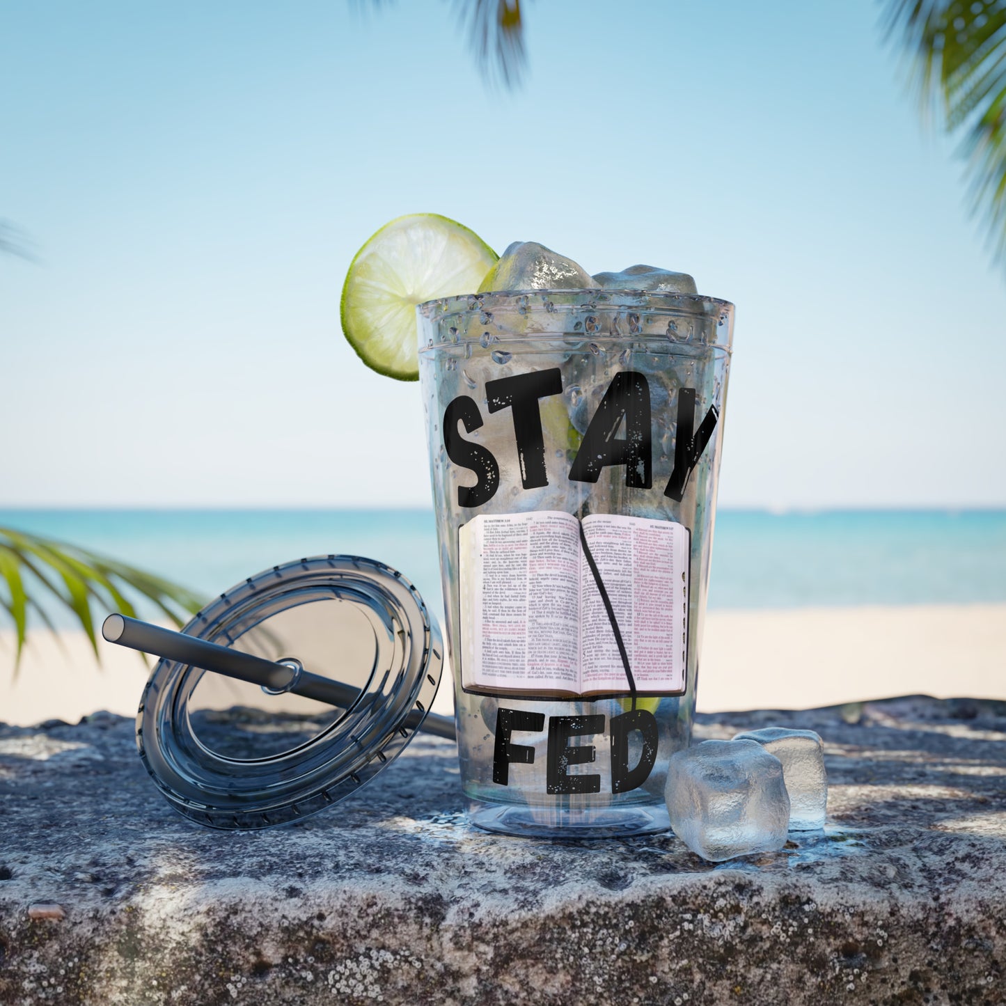 Stay Fed 16oz Tumbler with Straw