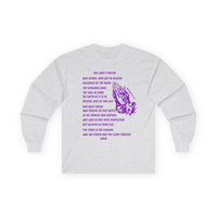 The Lord's Prayer Long Sleeve Tee - Purple