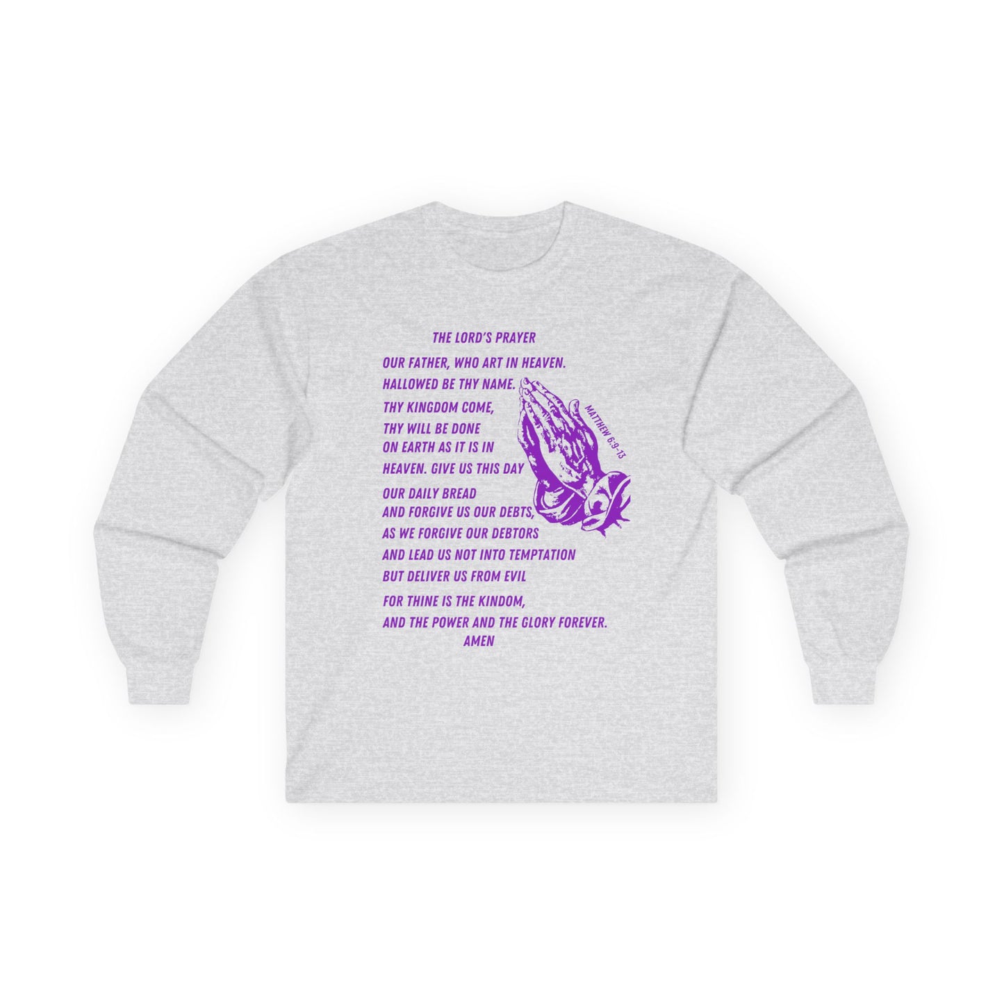 The Lord's Prayer Long Sleeve Tee - Purple