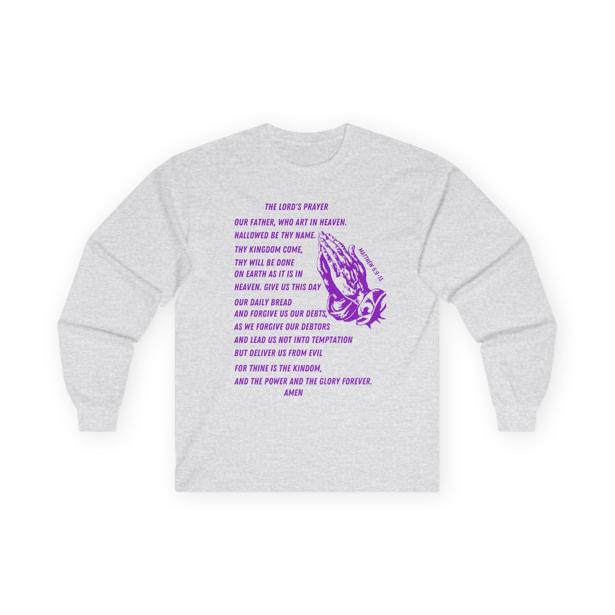 The Lord's Prayer Long Sleeve Tee - Purple