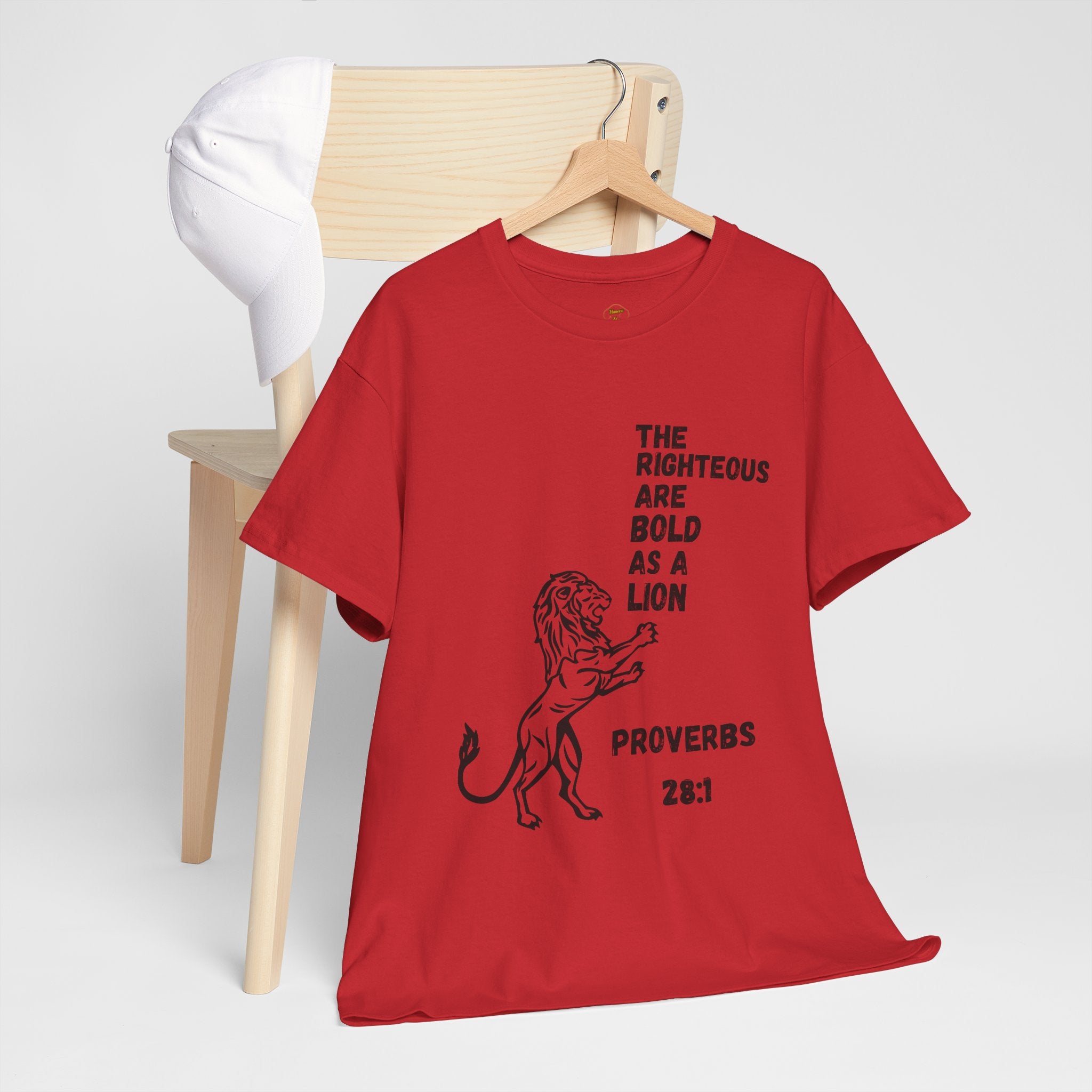 The Righteous Are Bold as a Lion Tee - Proverbs 28:1