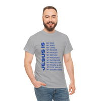 Christian JESUS IS T-Shirt - Blue