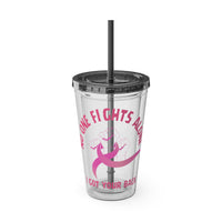 "No One Fights Alone" 16oz Tumbler with Straw