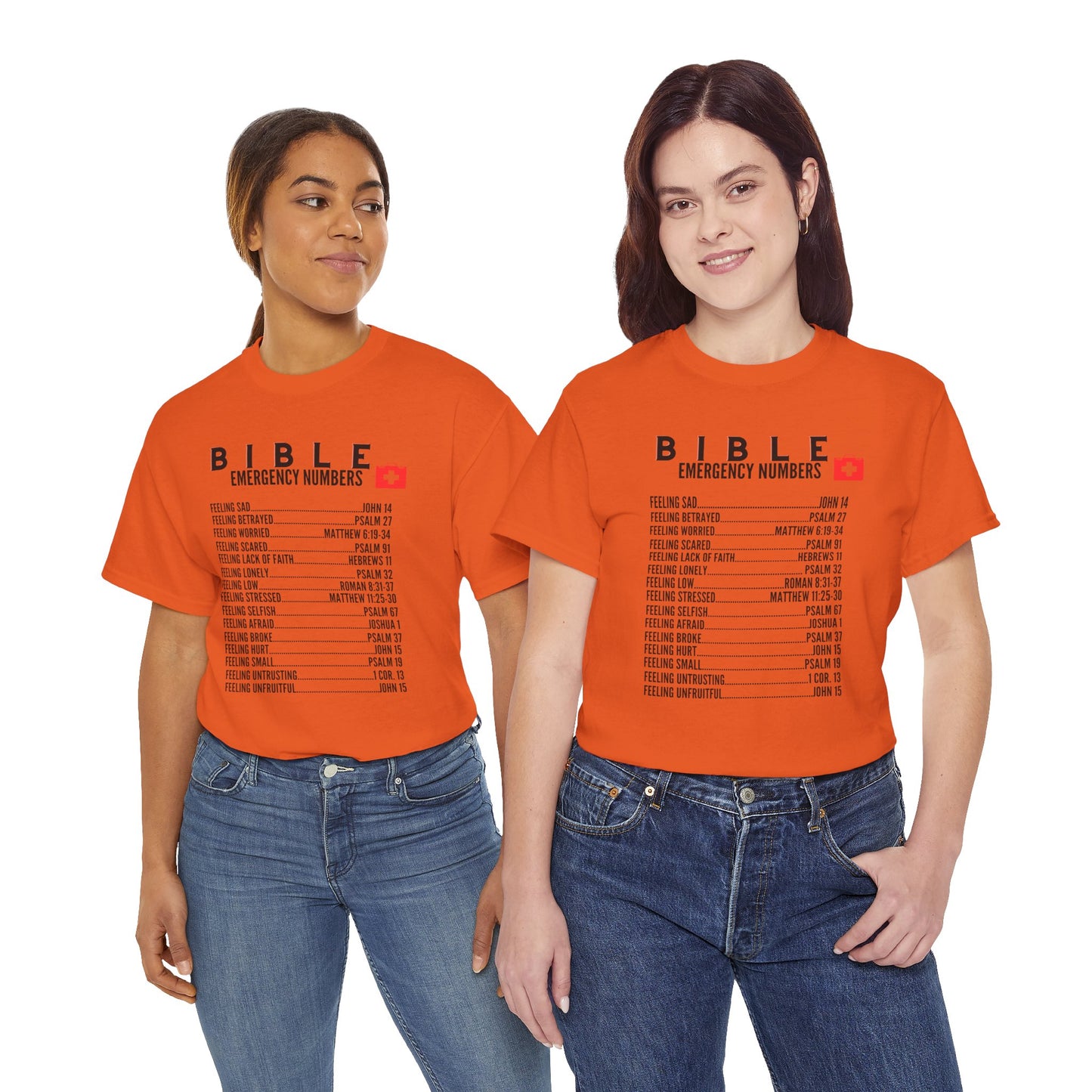 Bible Emergency Numbers Tee - Black