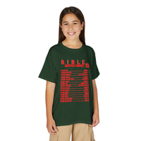 Bible Emergency Numbers Youth T-Shirt — Red