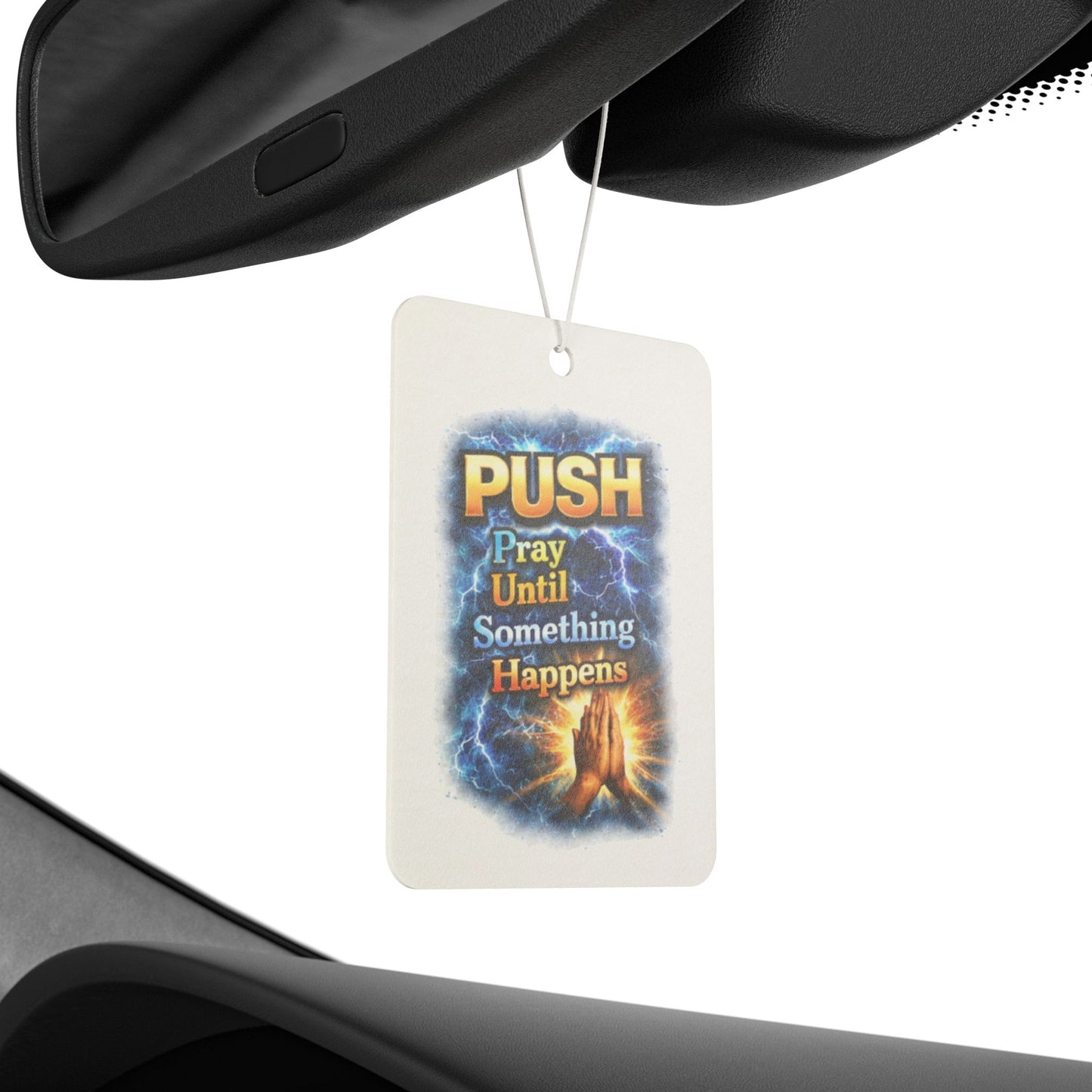 “Push: Pray Until Something Happens” Inspirational Scented Tag - Hands